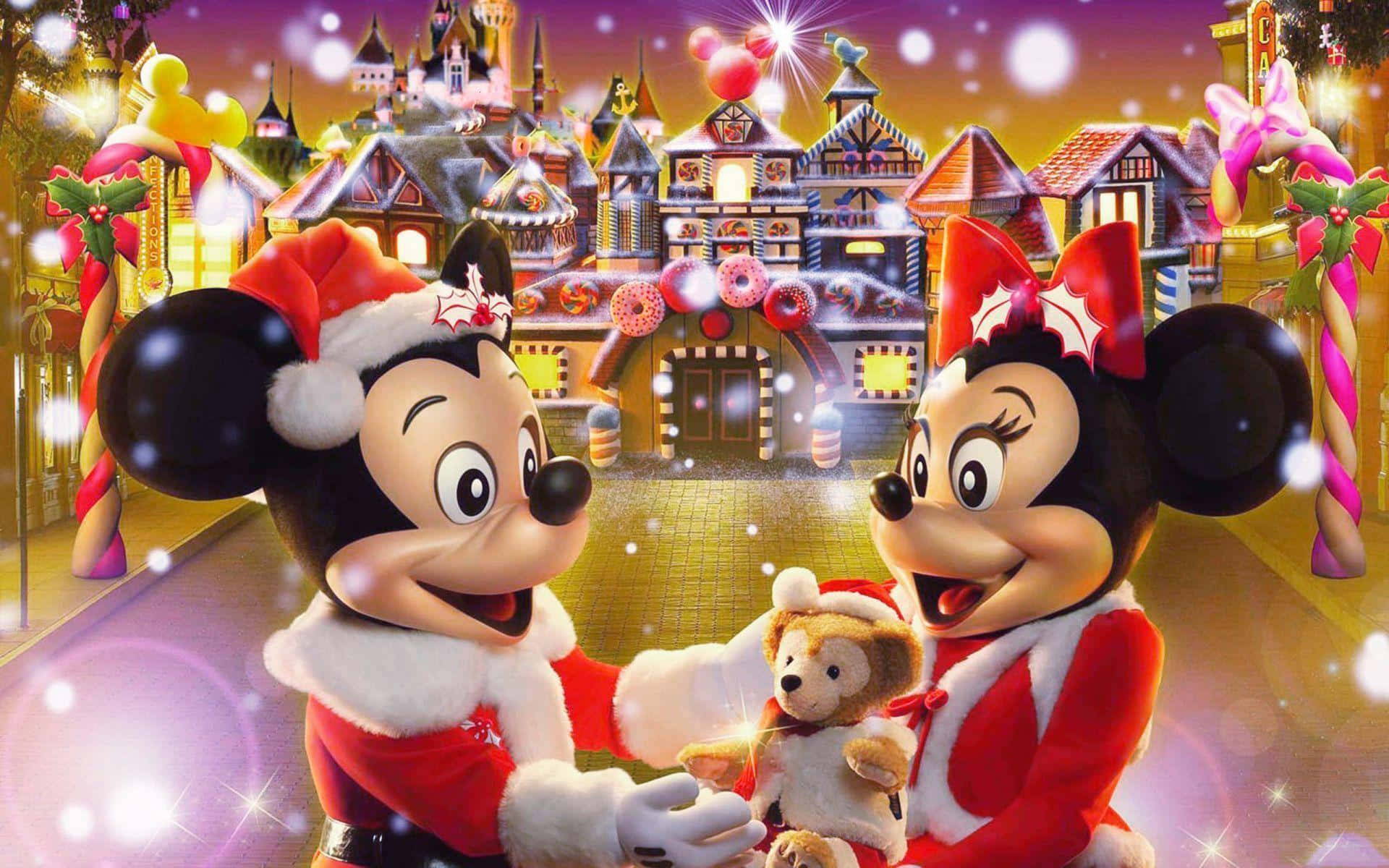 Magiese Disney Kersfeesviering Muurpapier