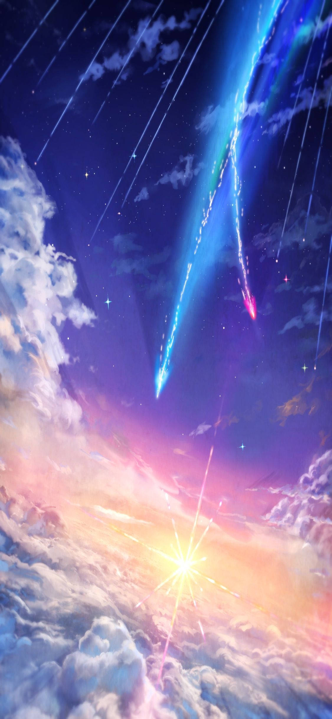 Magiese Kimi No Na Na Foon Muurpapier