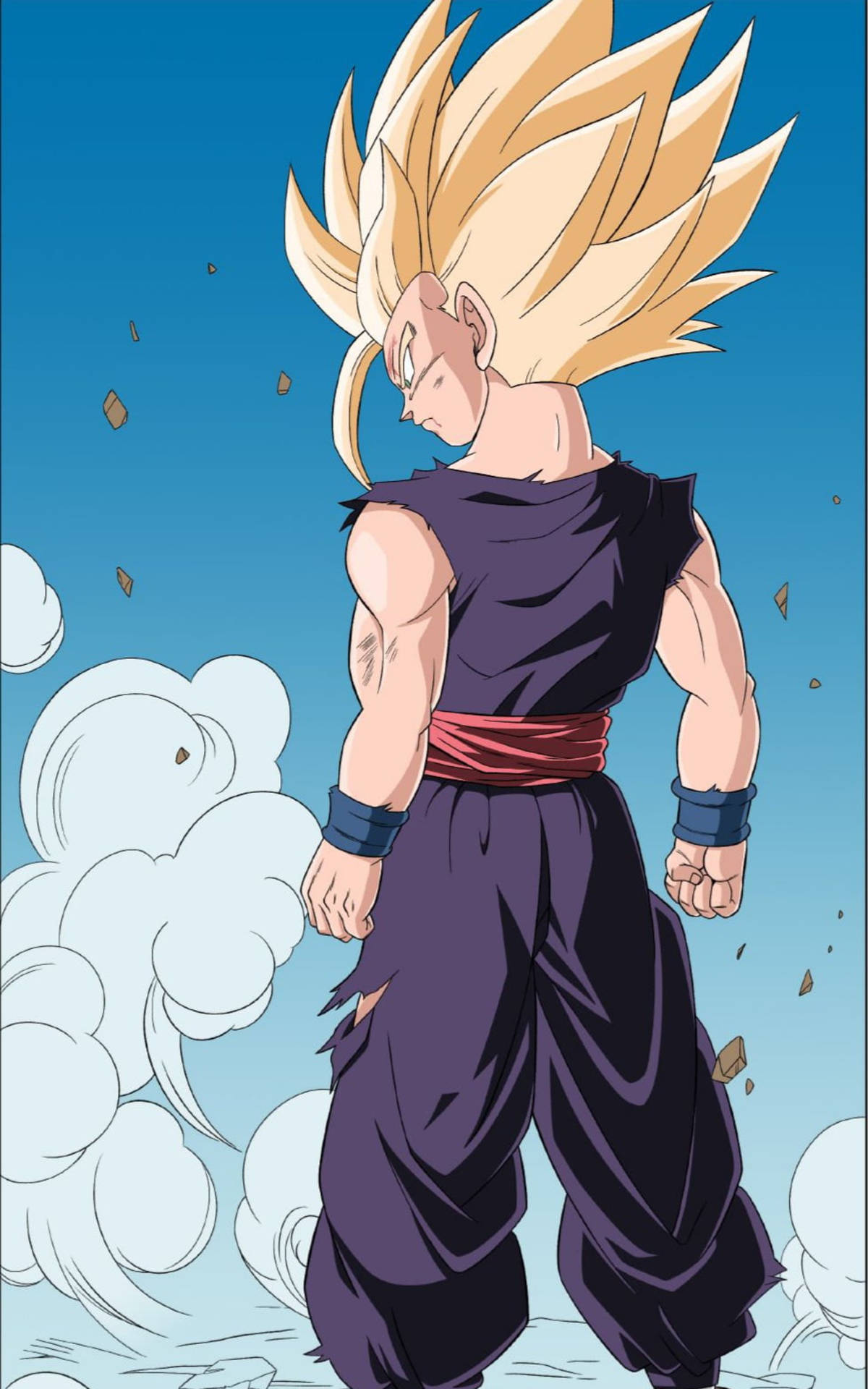 Magtige Gohan in Super Saiyan 2 — Dragon ball z GIF Muurpapier