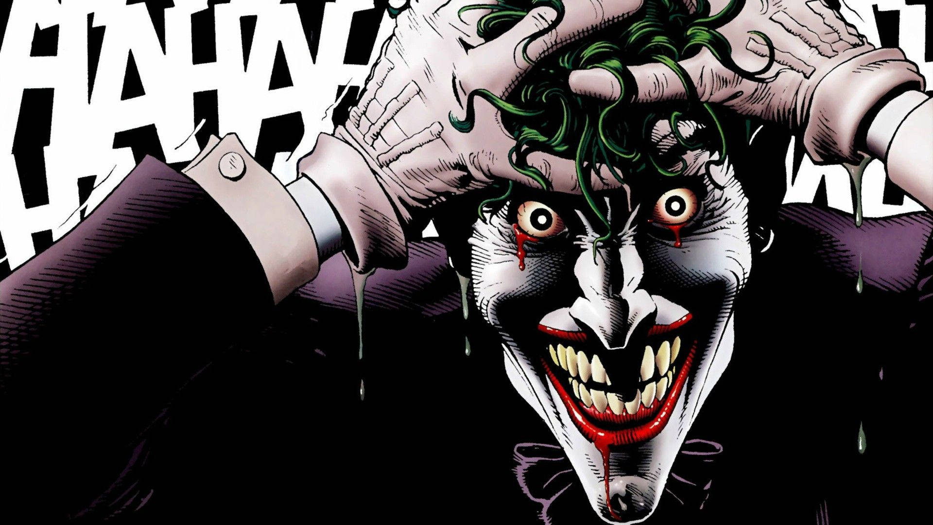 Mal Joker met Bloedende Gesig Agtergrond