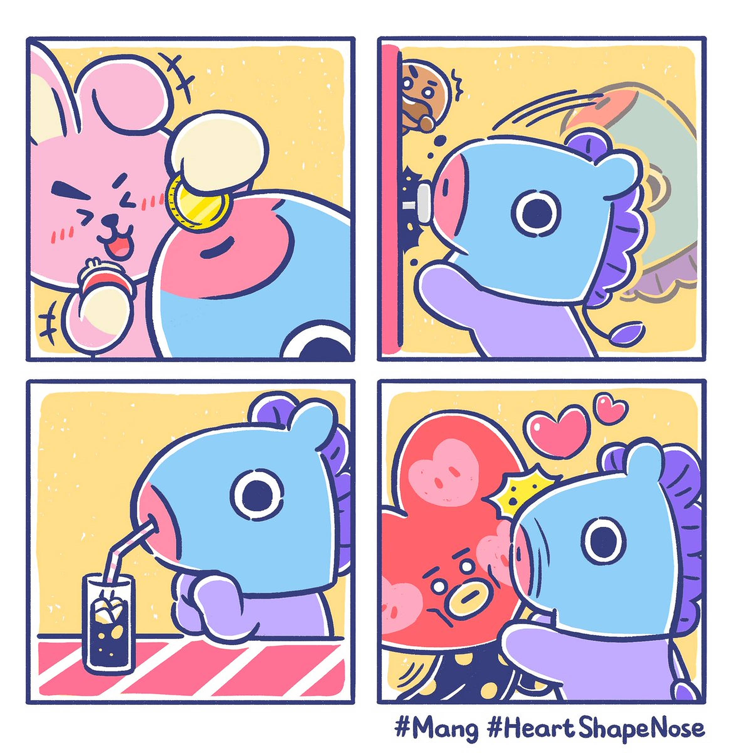 Mang Bt21 Strokes Muurpapier