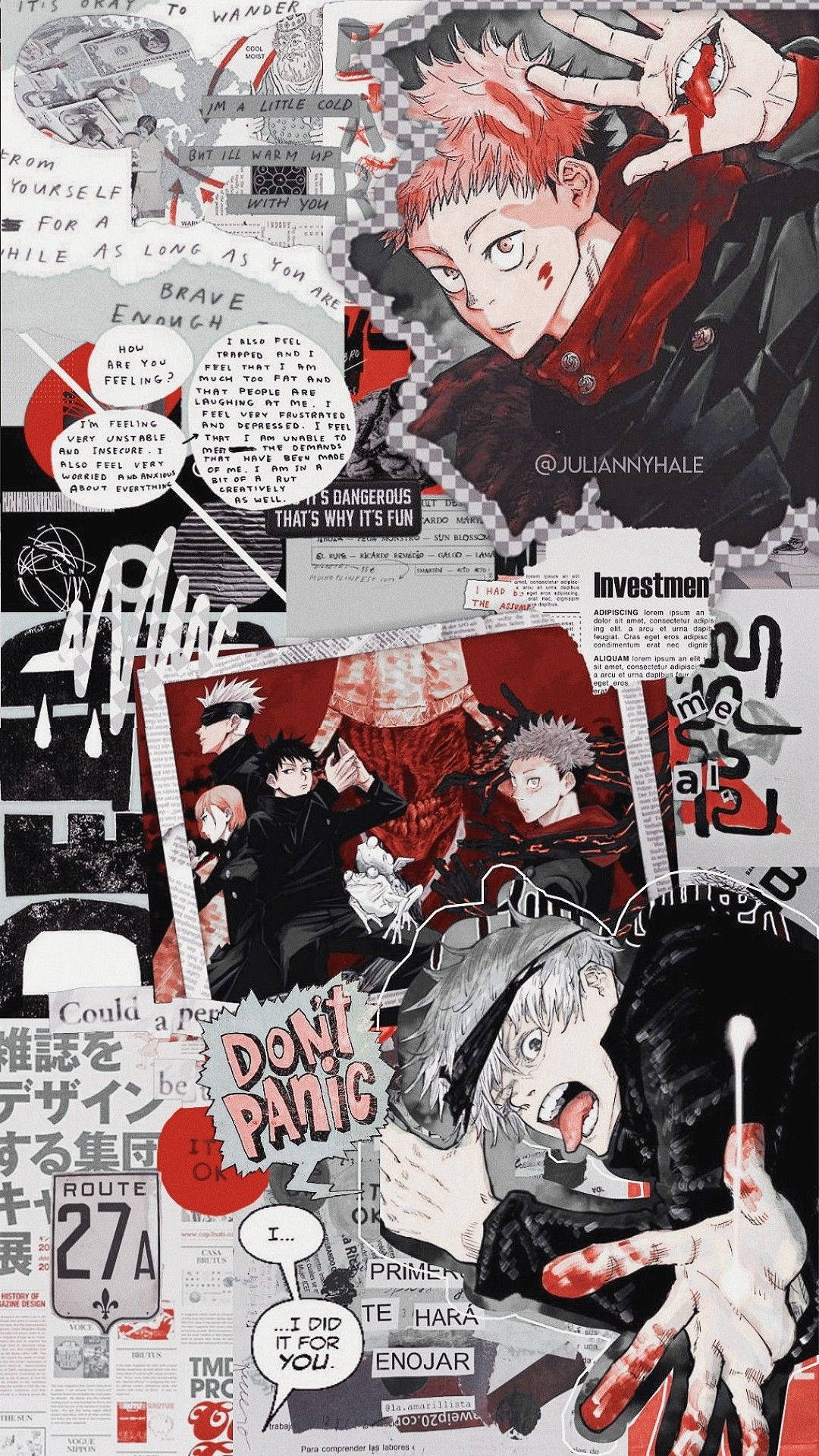 Manga iPhone Jujutsu Kaisen Muurpapier