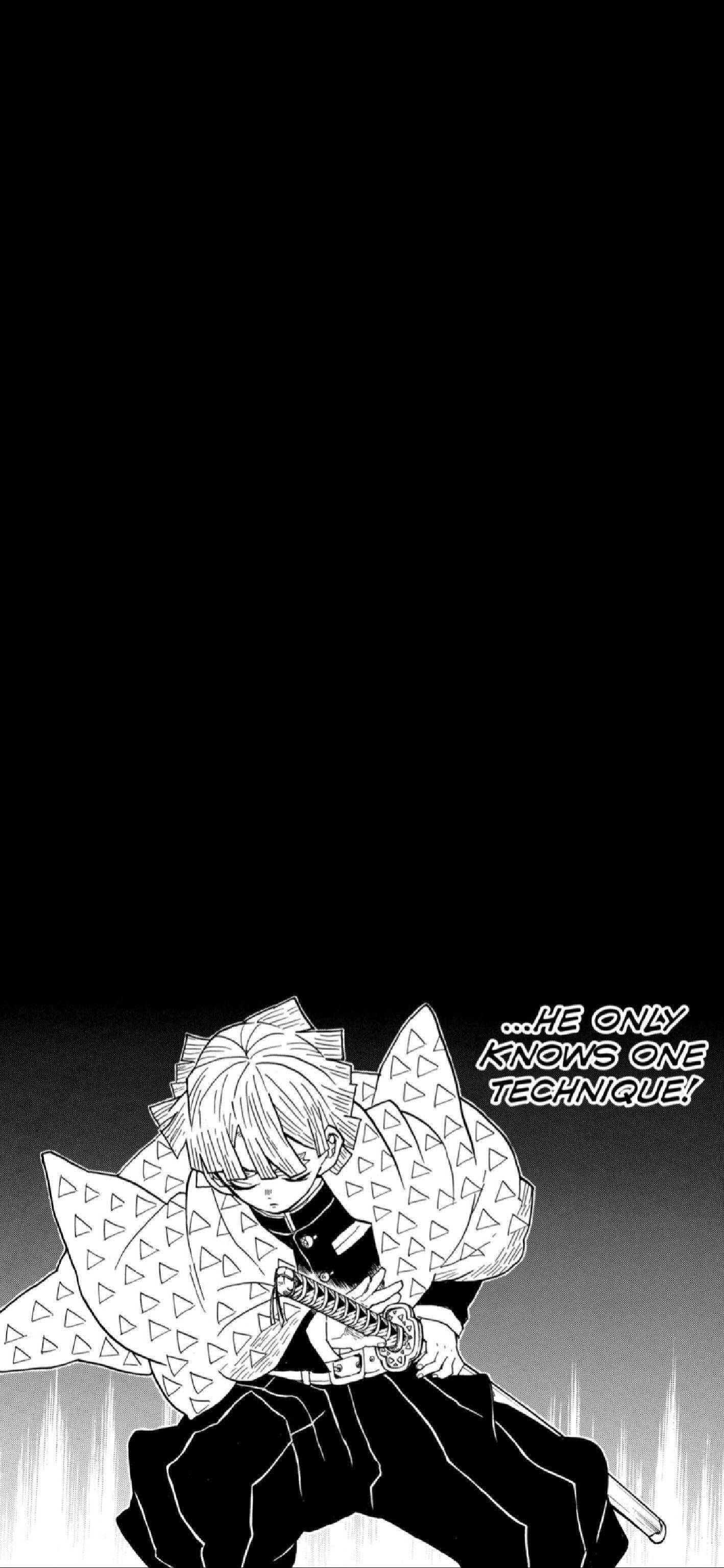 Manga iPhone Zenitsu Agatsuma Muurpapier