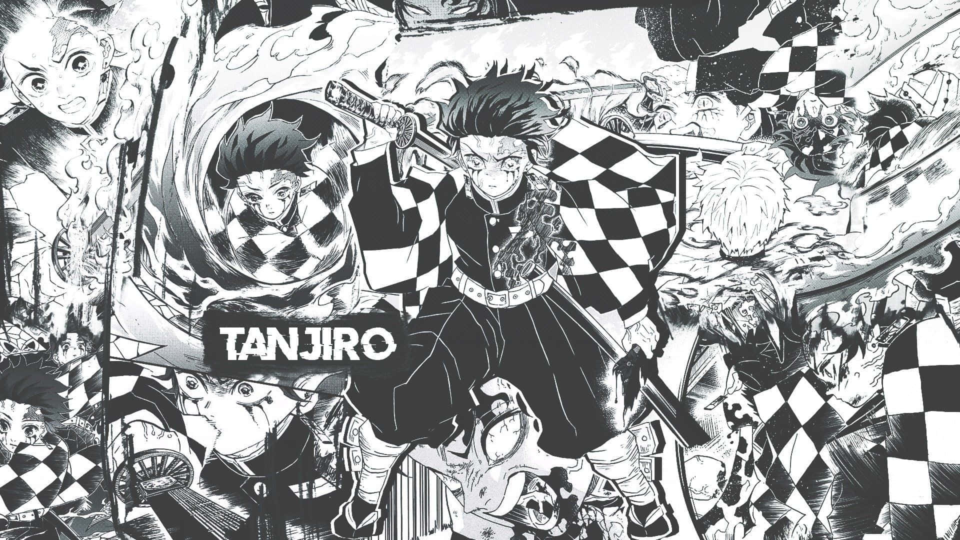 Manga Tanjiro van Demon Slayer Muurpapier