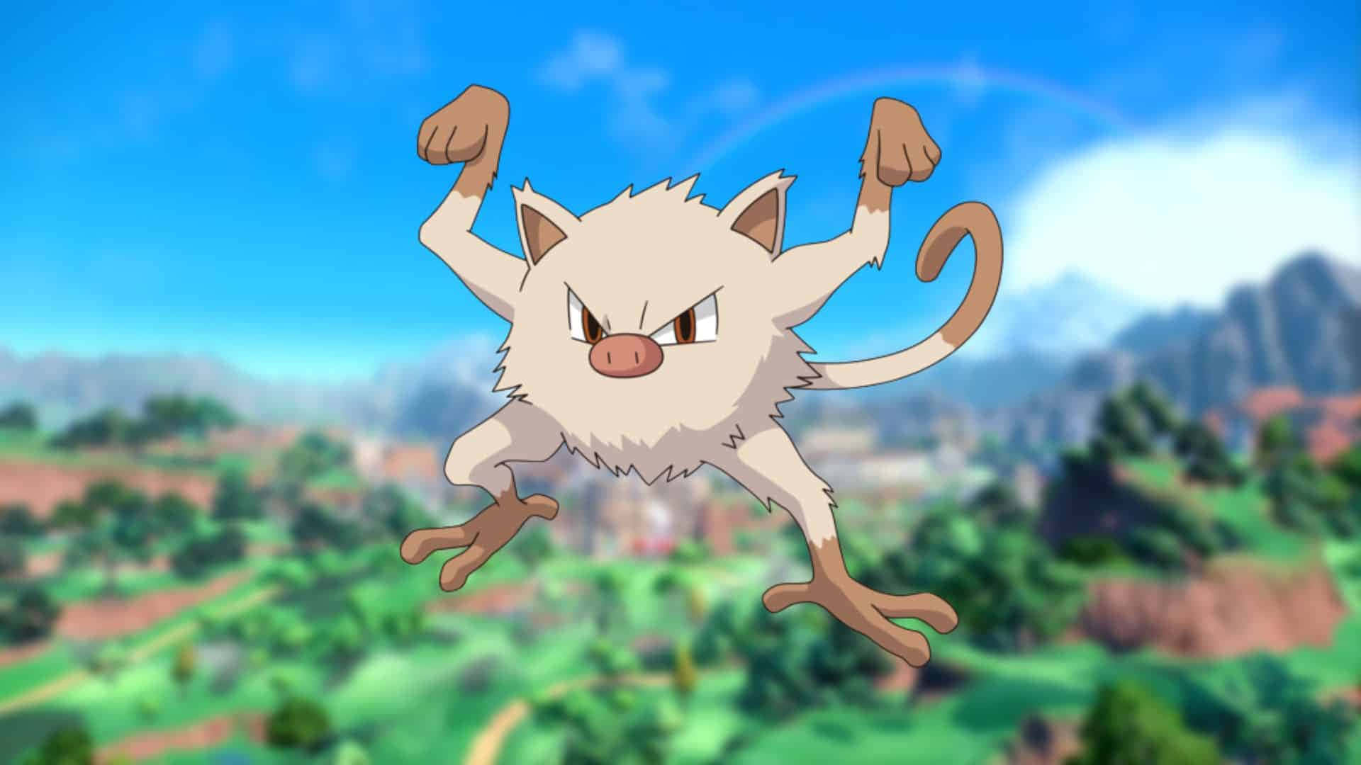 Mankey Onontwikkelde Primeape 2D Illustrasie Muurpapier