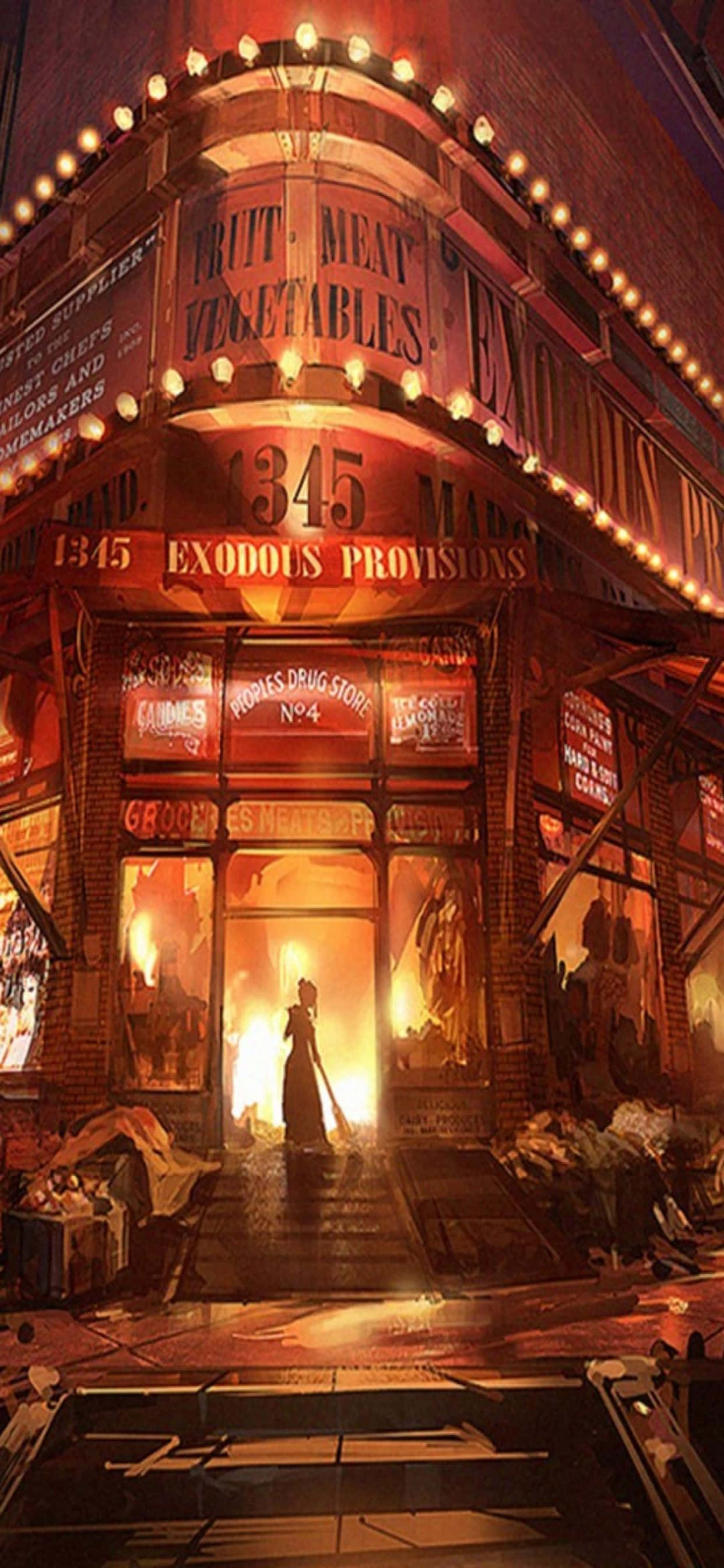 Mark Vlam iPhone Xs Max Bioshock Infinite Agtergrond Muurpapier