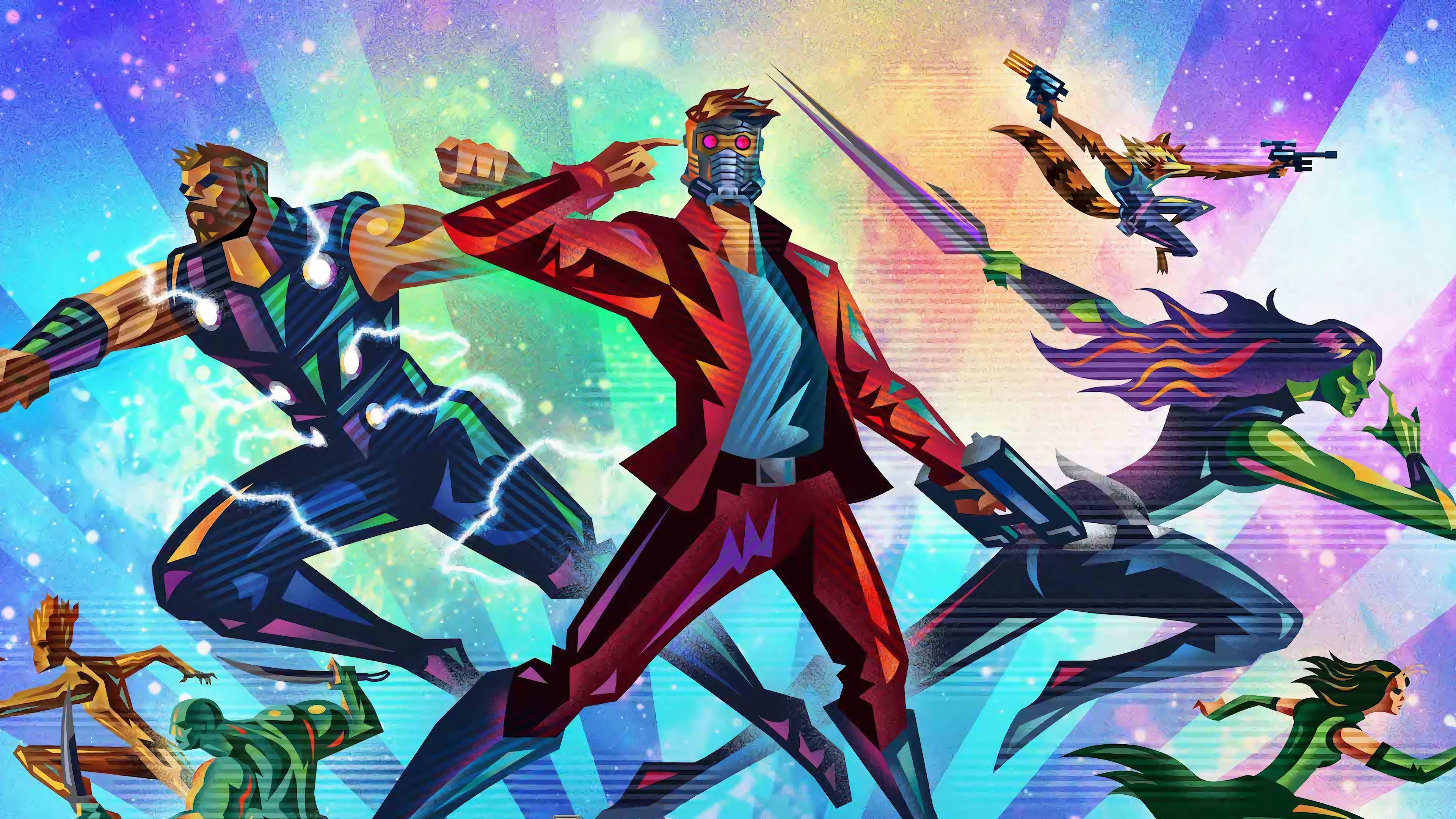 Marvel Bureaublad Vlieg Muurpapier