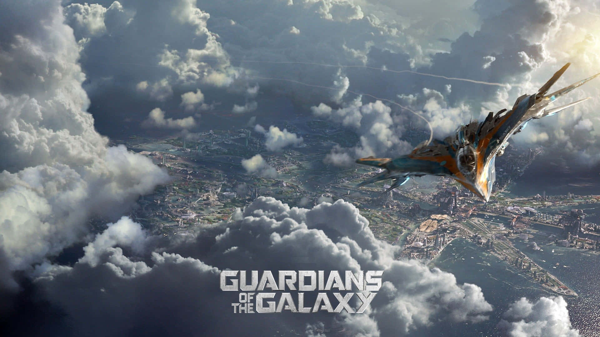 Marvel Heelal Milano-ruimtevaartuig van die Guardians Muurpapier