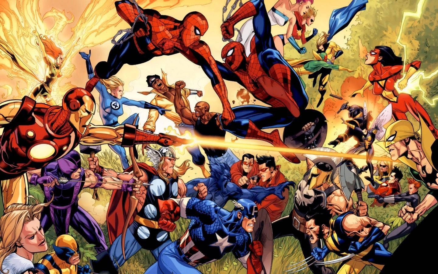 Marvel Helde Versamel Muurpapier