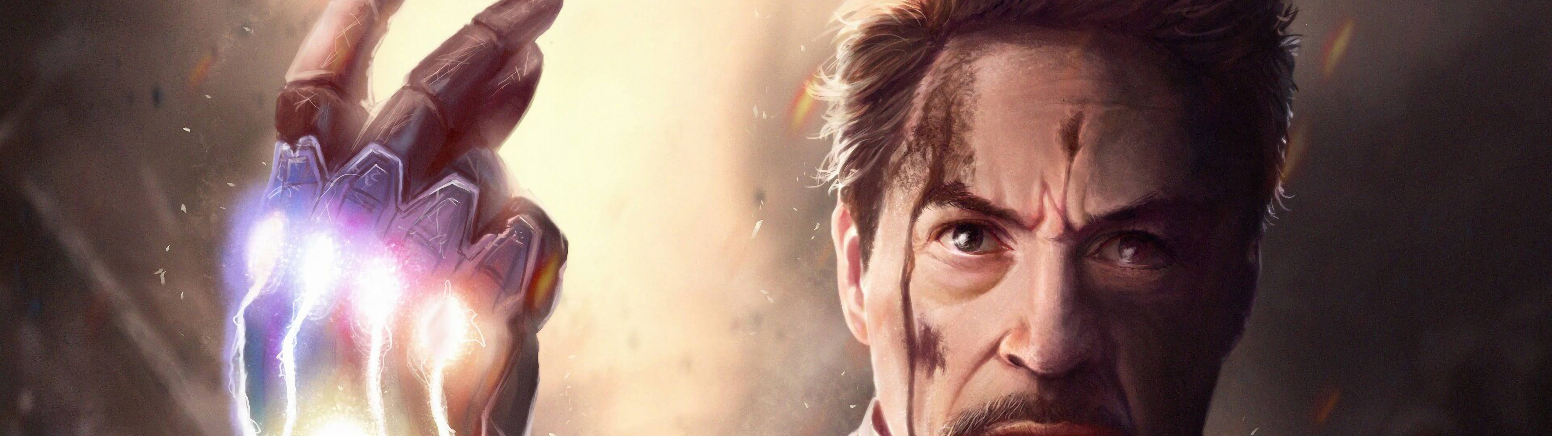 Marvel se Ironman Snap 5120 x 1440 Muurpapier
