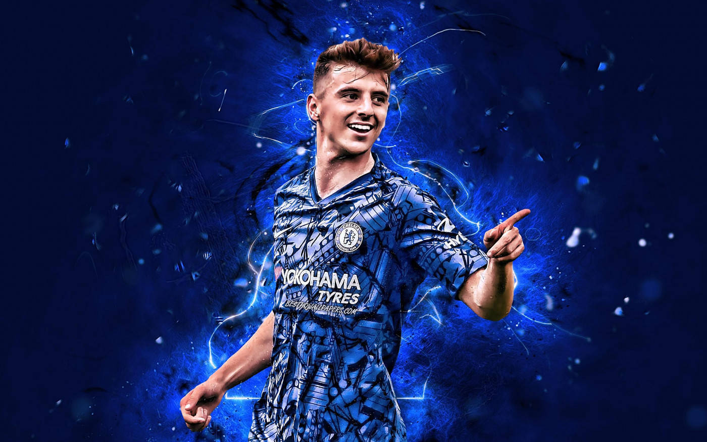 Mason Mount Kunsuitbeeld Muurpapier