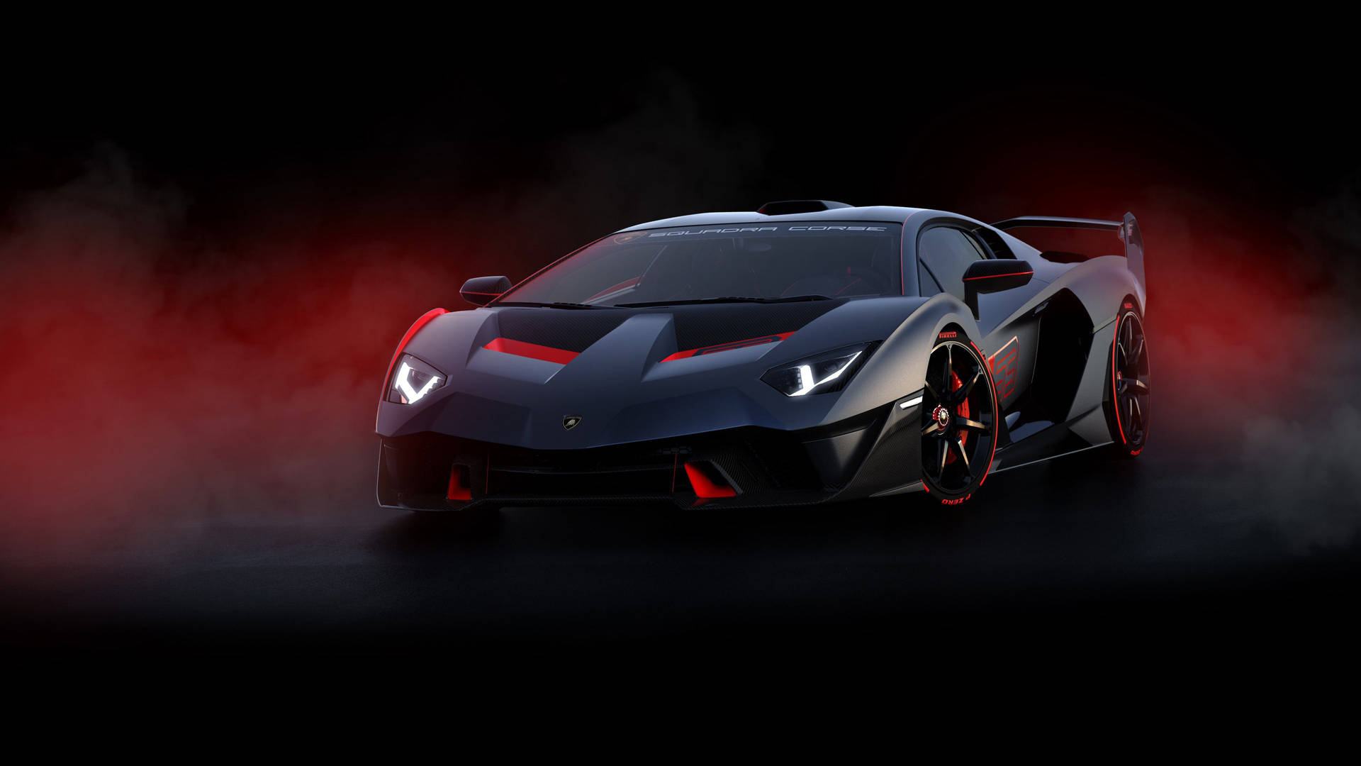 Mat swart Lamborghini 4k-agtergrond — Motor 4K GIF Muurpapier
