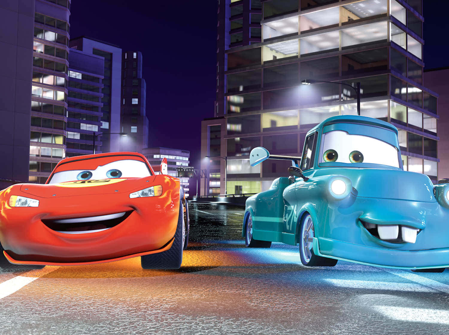 Mater en Lightning McQueen, Vrije deur Dik en Dun Muurpapier
