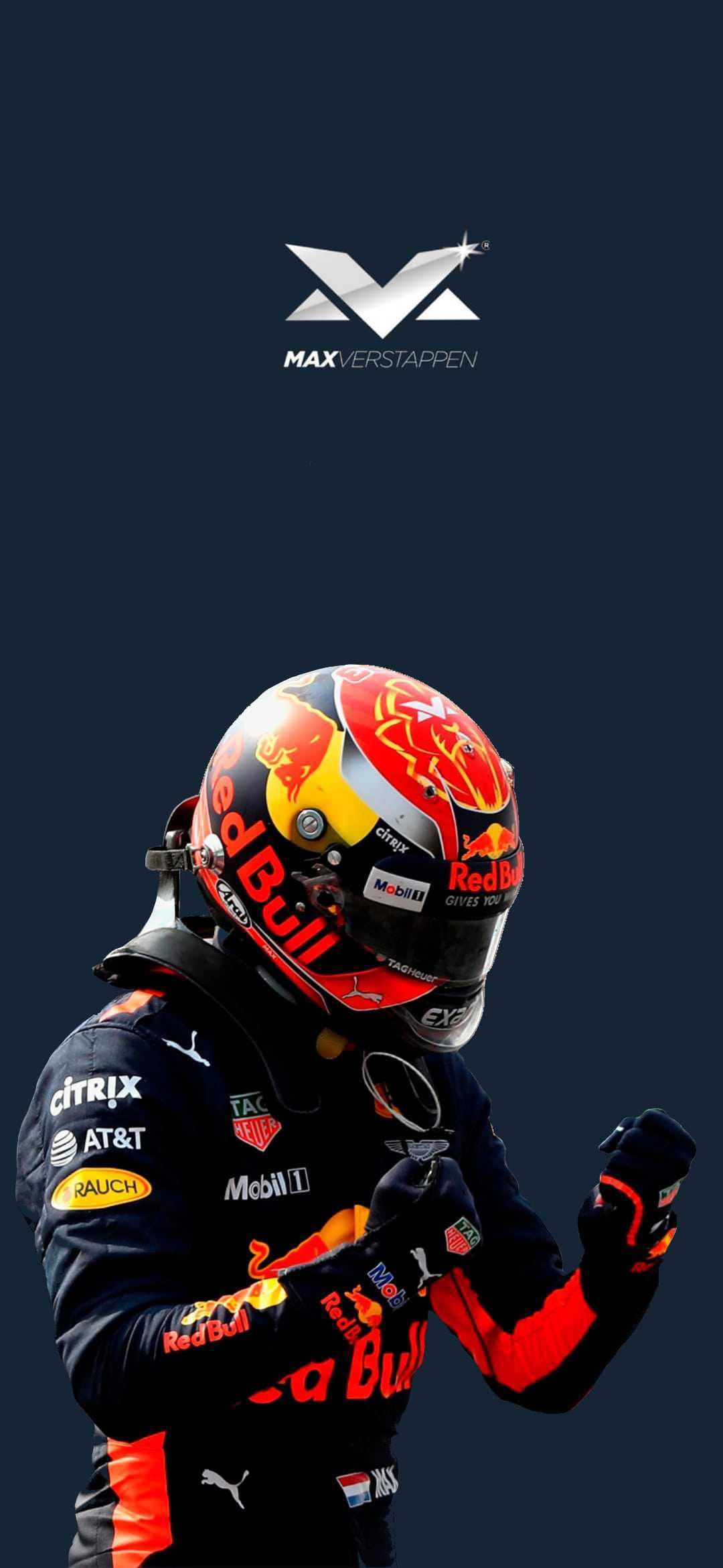 Max Verstappen in sy Red Bull Racing-pak Muurpapier