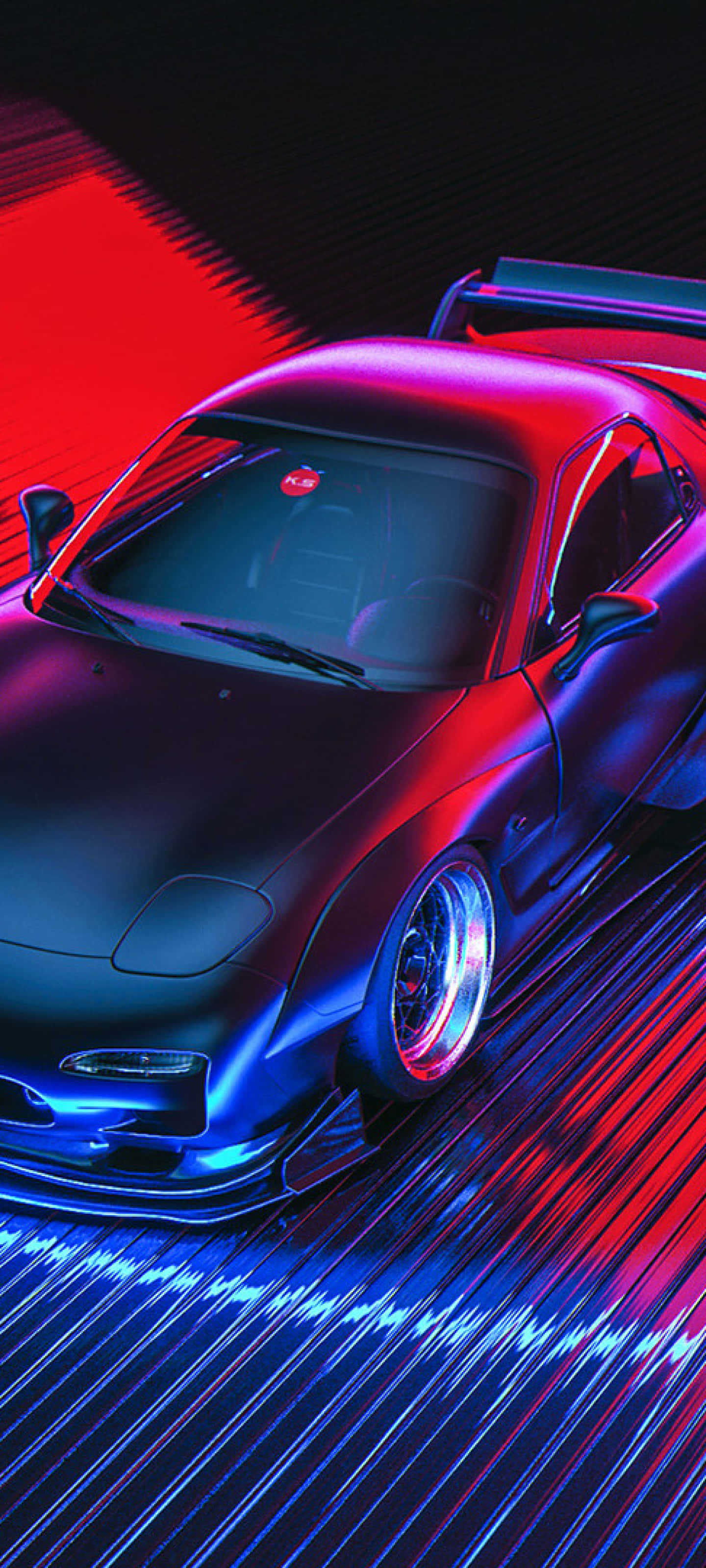 Mazda RX-7 Pixel 3 Need for Speed Heat Agtergrond Muurpapier