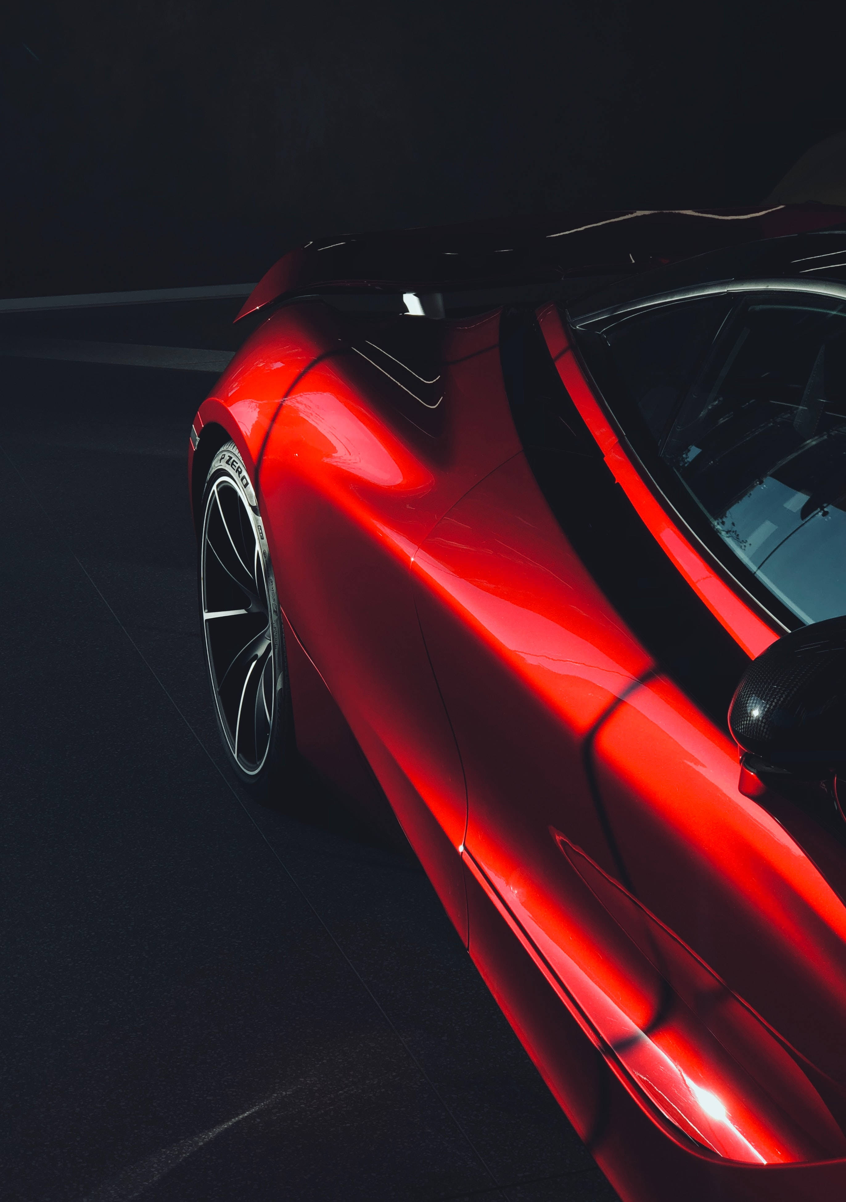 McLaren Rooi 720s Brokkie Muurpapier