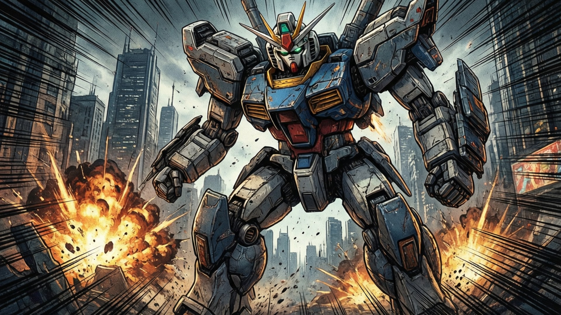 Mecha Manga Chaos Muurpapier