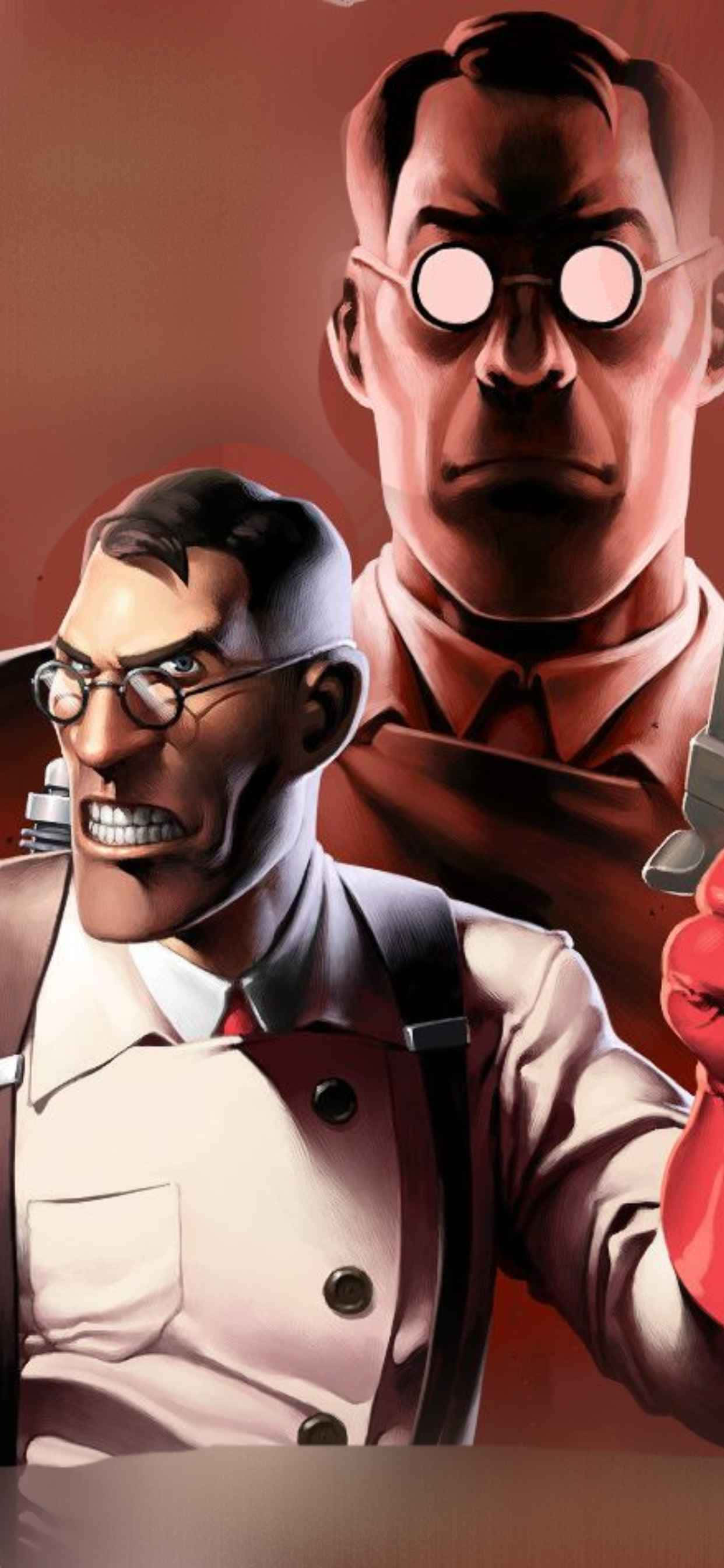 Mediese Karakter iPhone XS Max Team Fortress 2 Agtergrond Muurpapier