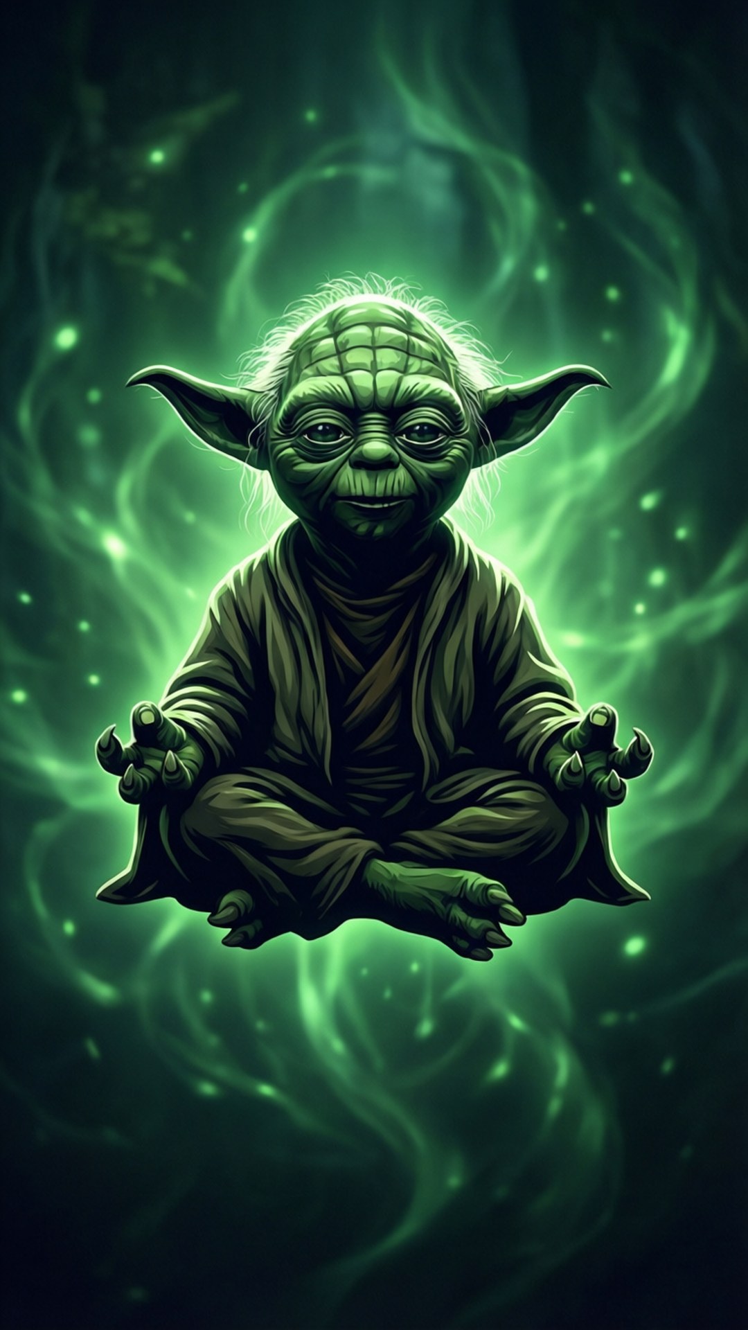 Mediterende Yoda Muurpapier