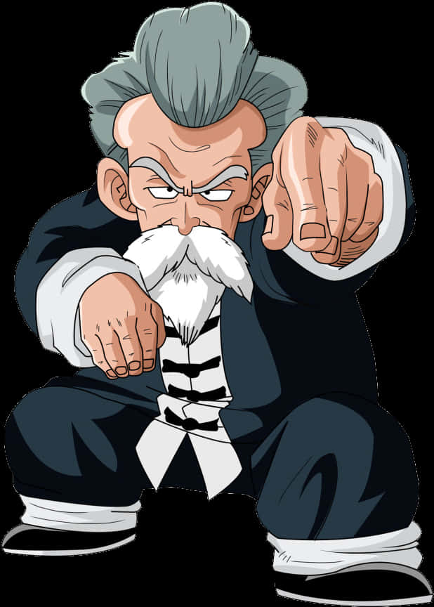 Meester Roshi wys na Dragon Ball Muurpapier