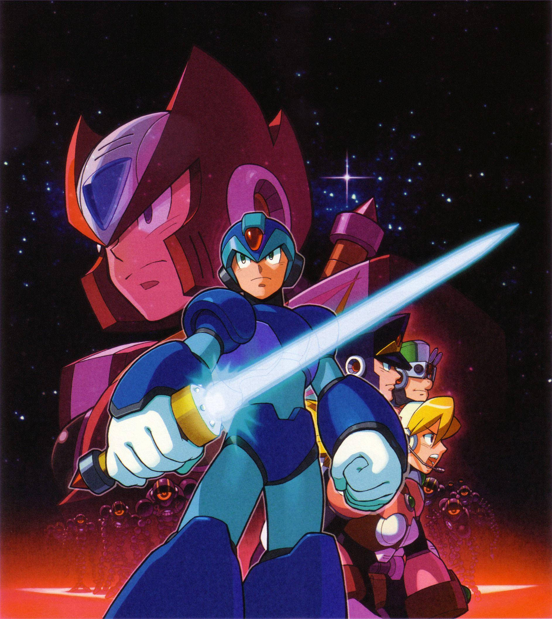 Mega Man Xtreme 2 Speletjie Plakkaat Muurpapier