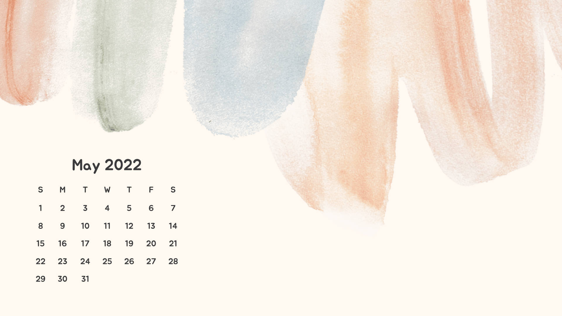 Mei 2022 Kalender Kleurige Pastelstrepe Muurpapier