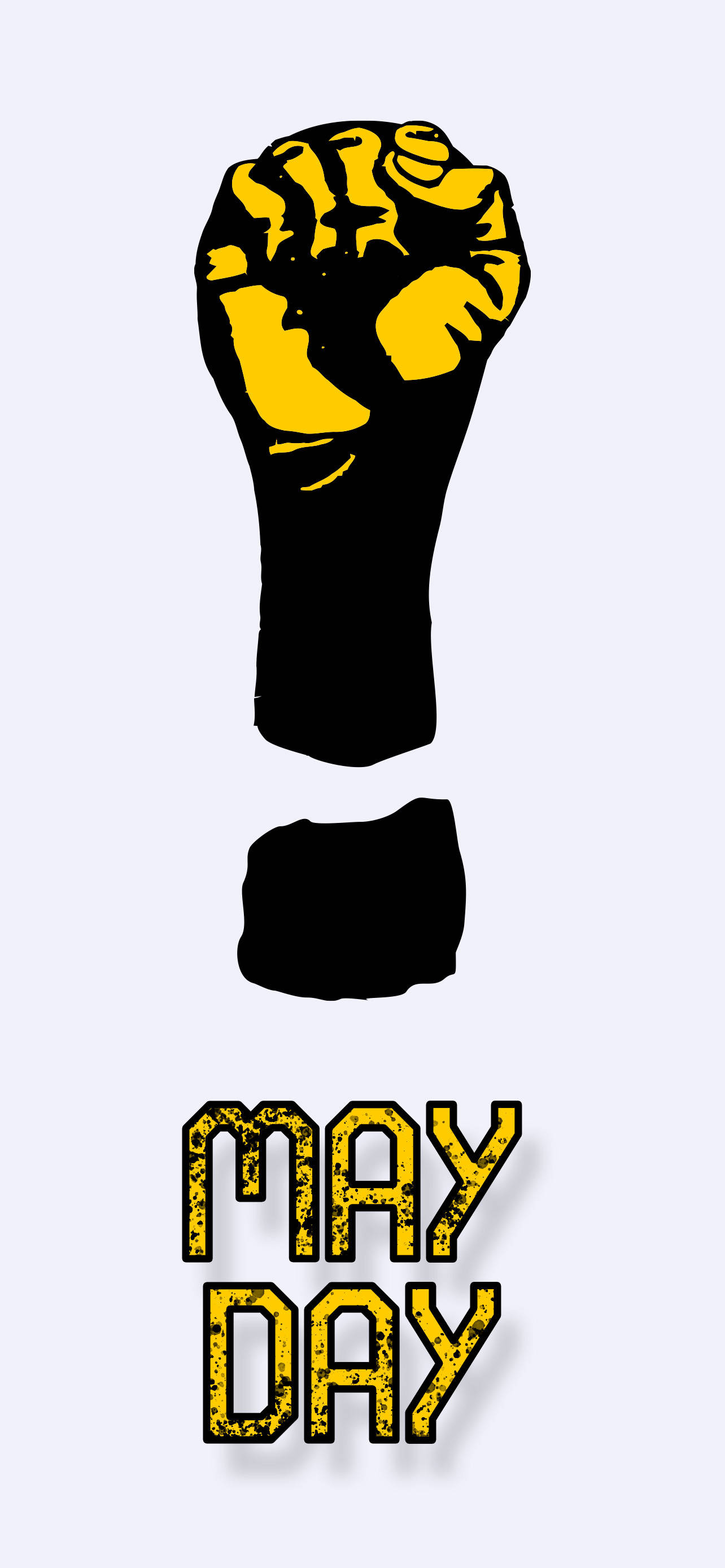 Meidag Geel Vuis Muurpapier