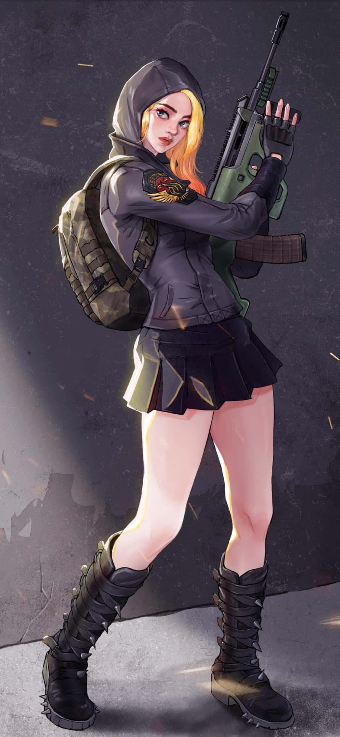 Meisie Fanart PUBG iPhone Muurpapier