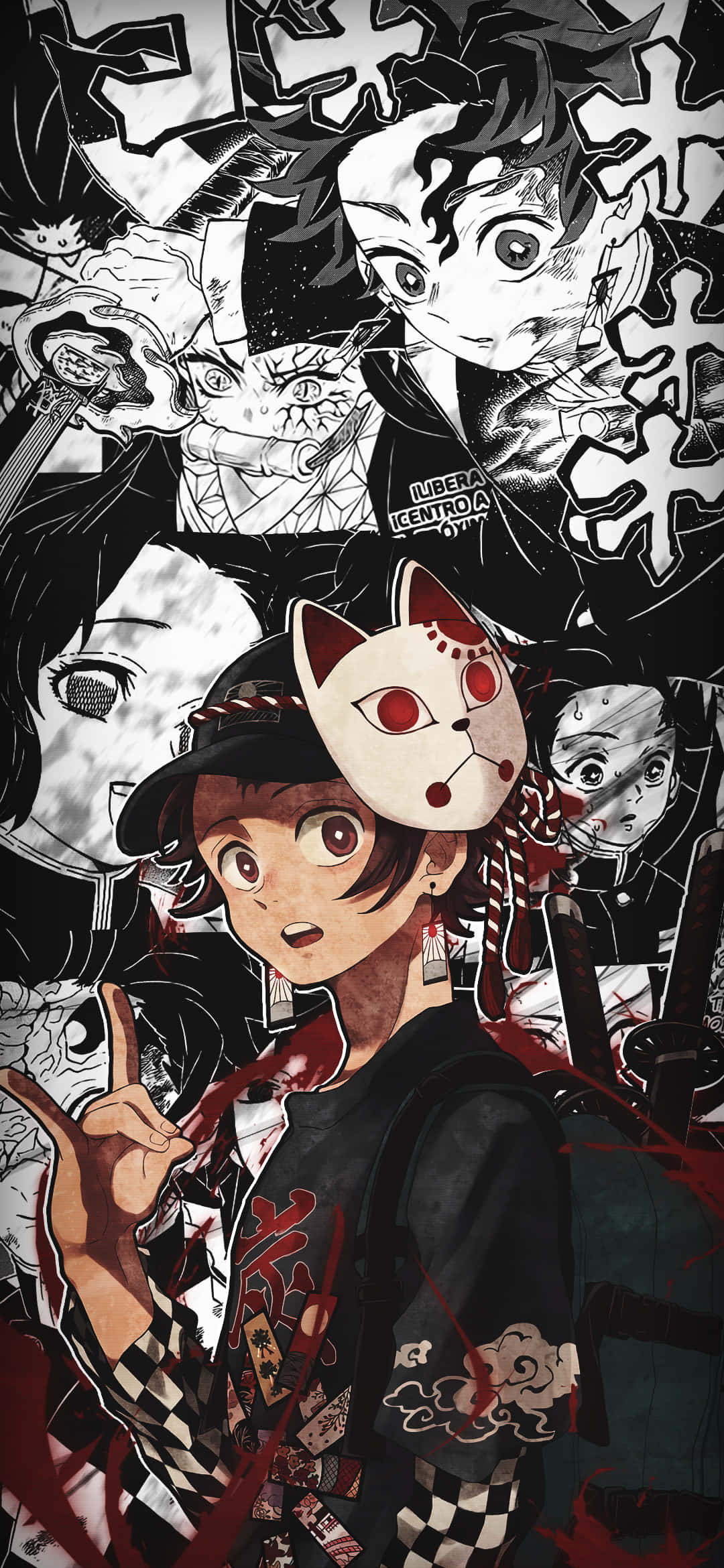 Meisie in die reën wat manga lees Muurpapier