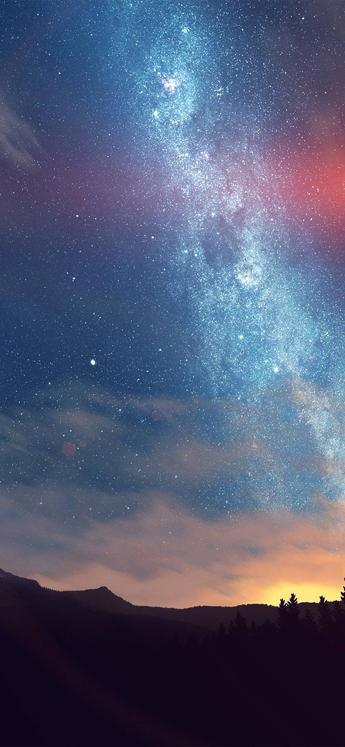 Melkweg Galaxy iPhone 2021 Muurpapier