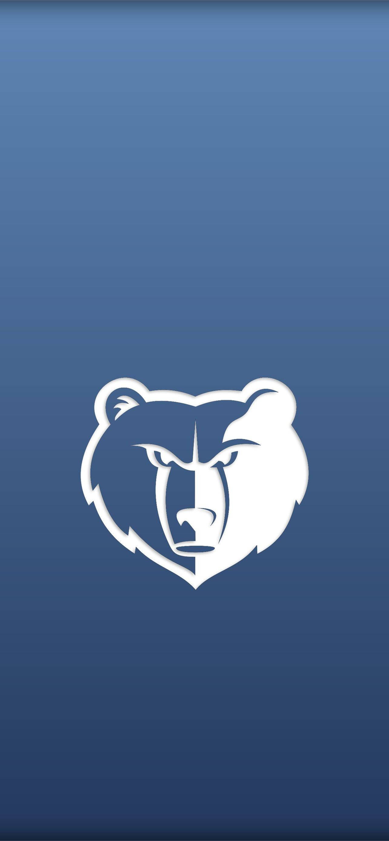 Memphis Grizzlies Wit Logo Muurpapier