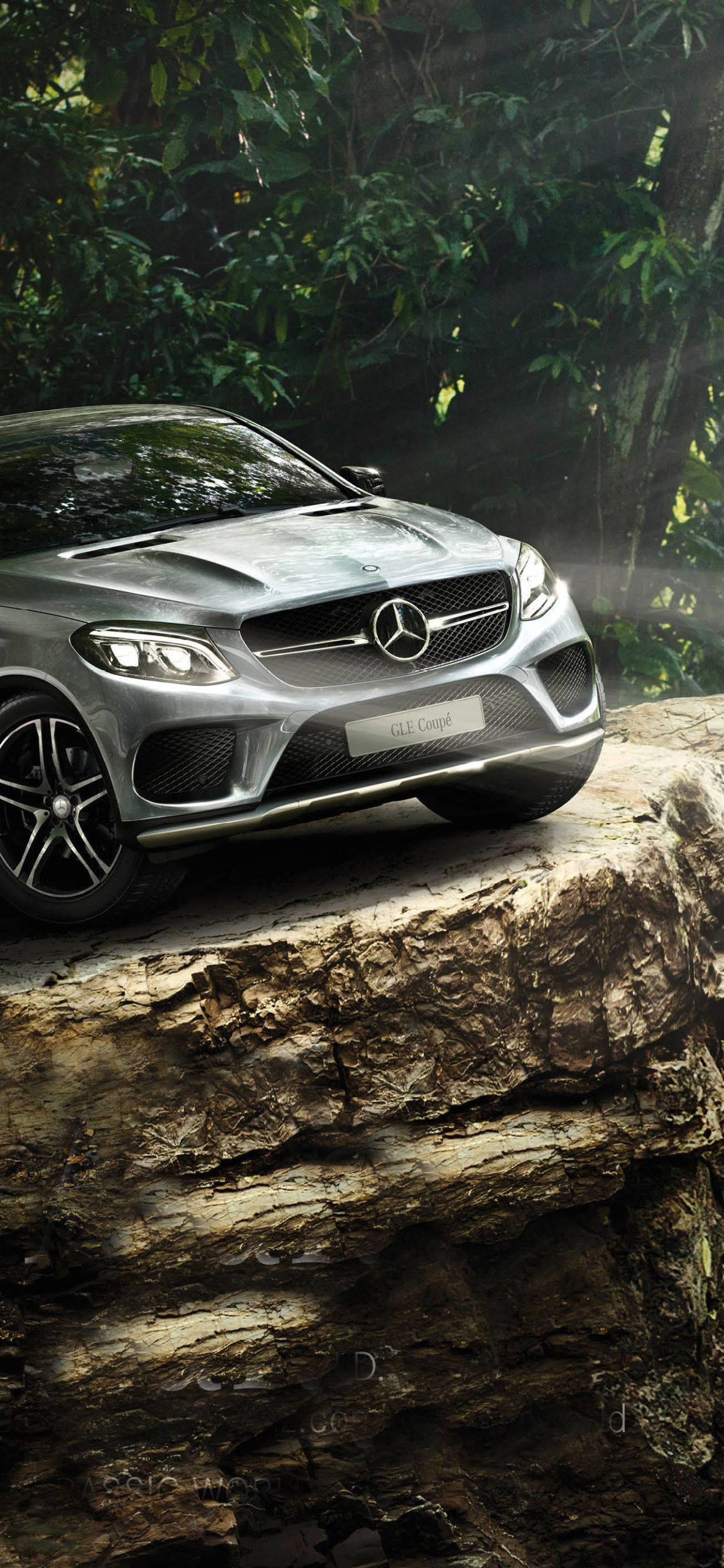 Mercedes iPhone X Boskrans Muurpapier