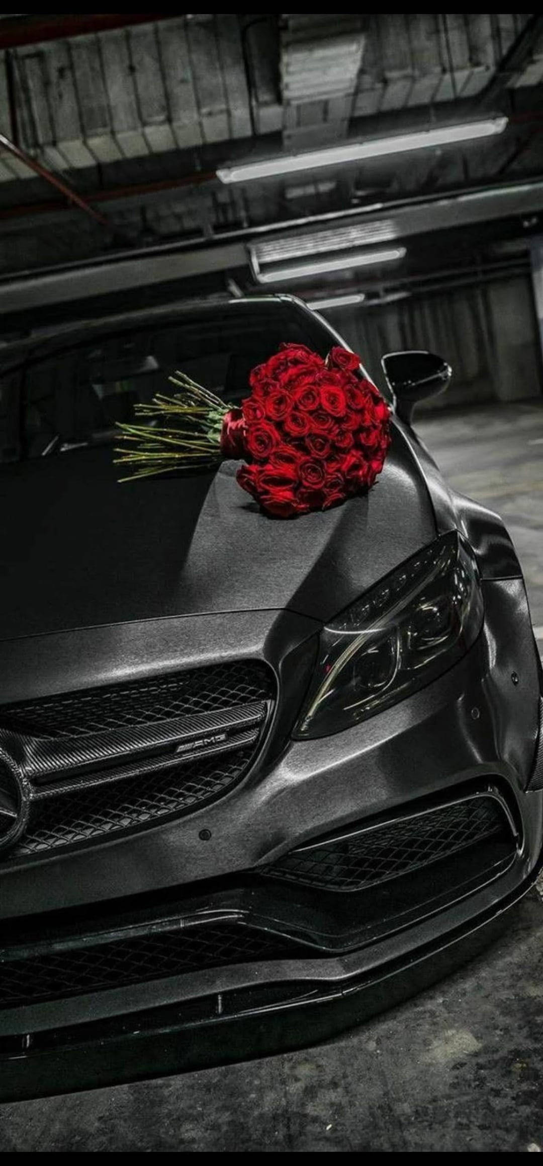 Mercedes iPhone X 3D Roos Muurpapier