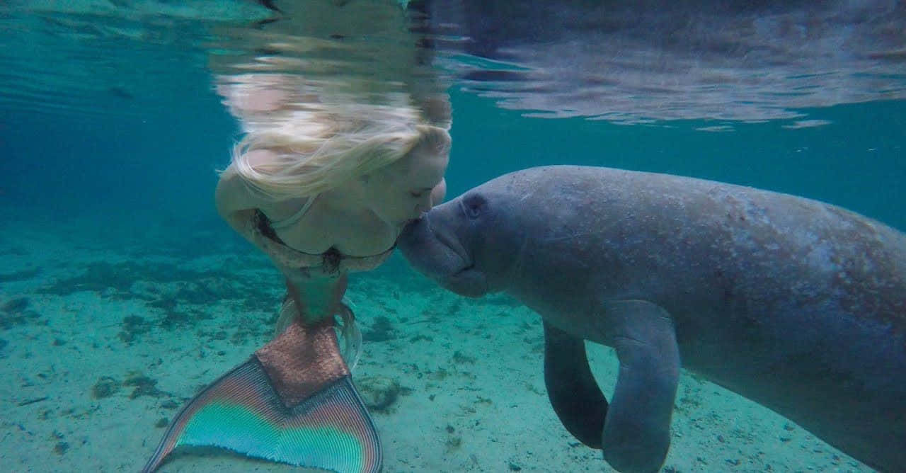 Mermaid Real Life Seeleeufoto Muurpapier