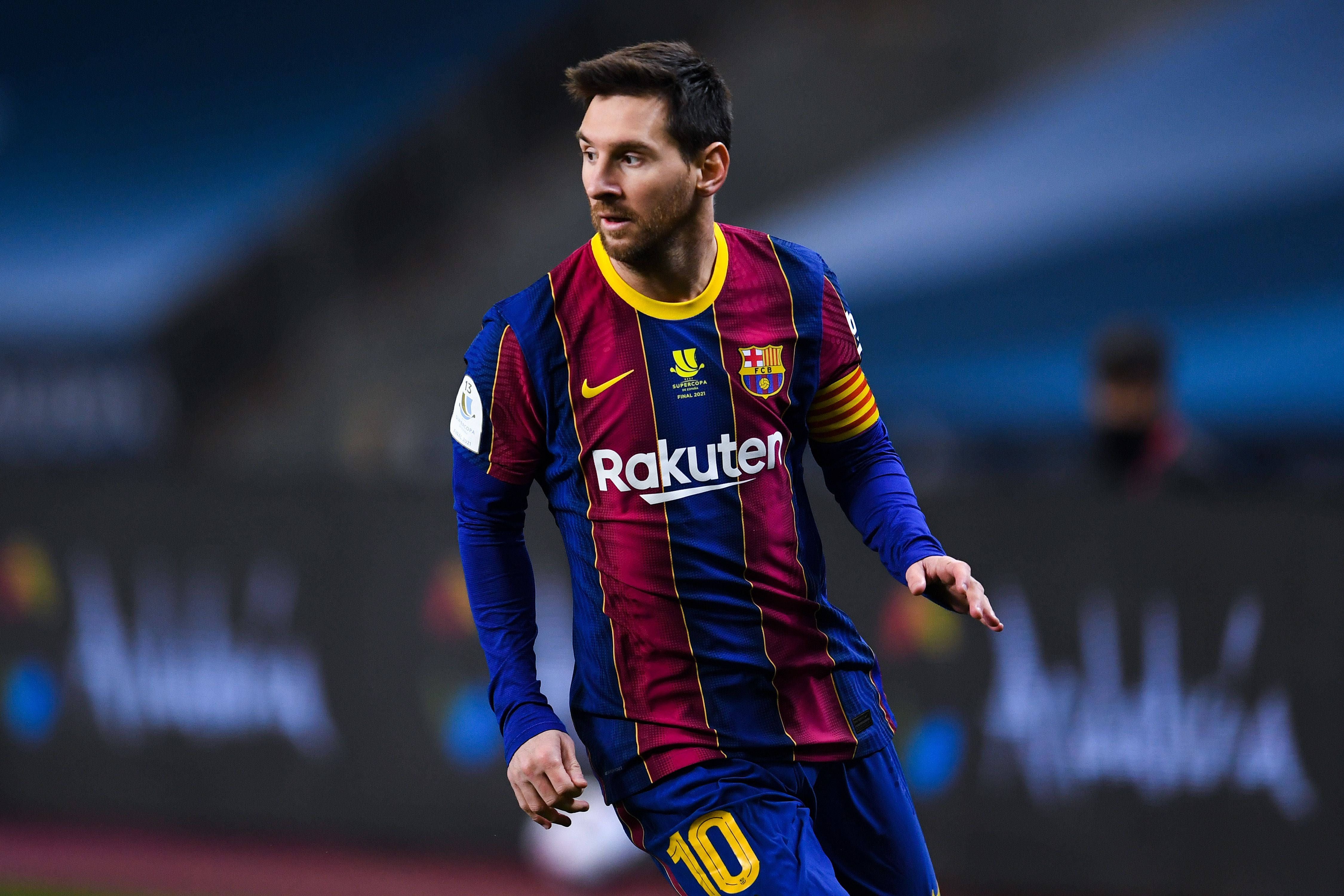 Messi 2021 FCB Sokker Muurpapier