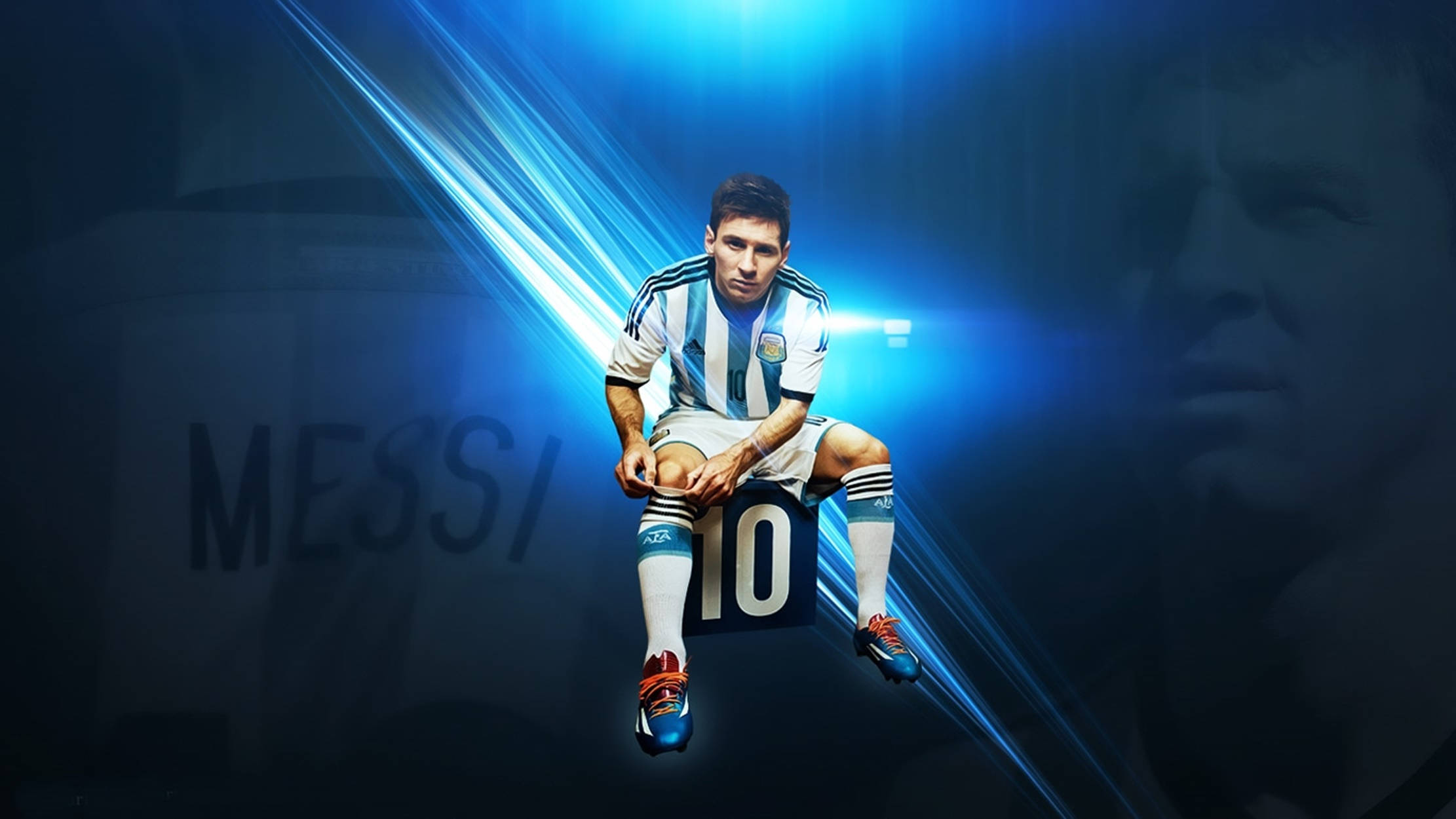 Messi Argentynse Sokkerster Muurpapier