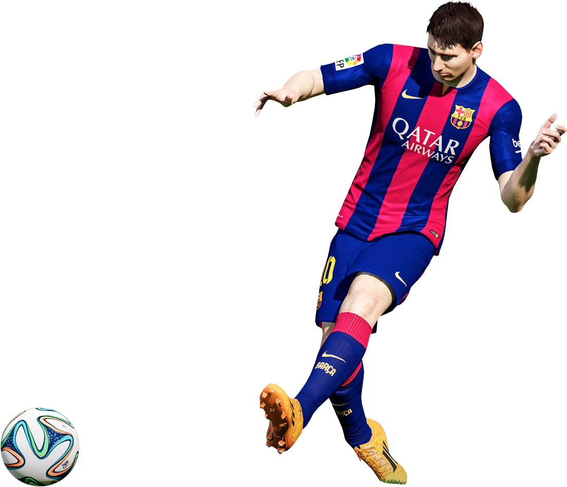 Messi In Aksie F C Barcelona Muurpapier