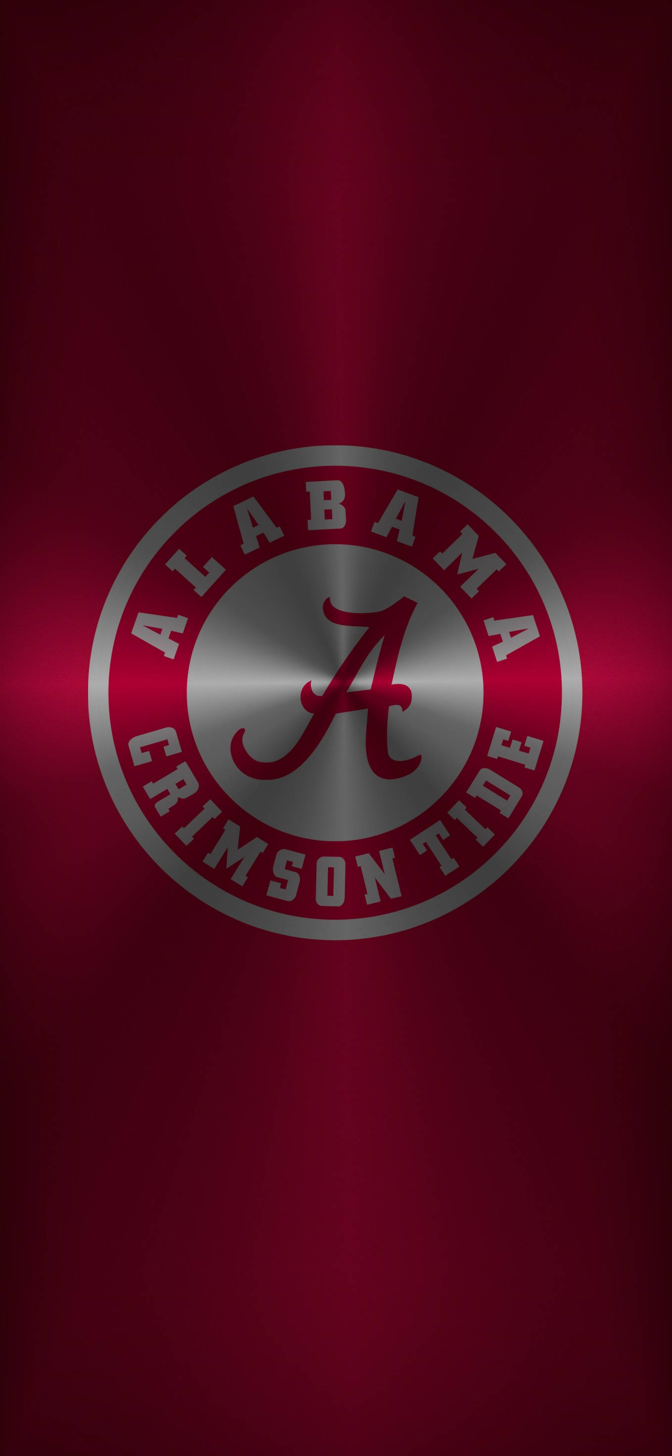 Metaal Logo Alabama Crimson Tide Muurpapier