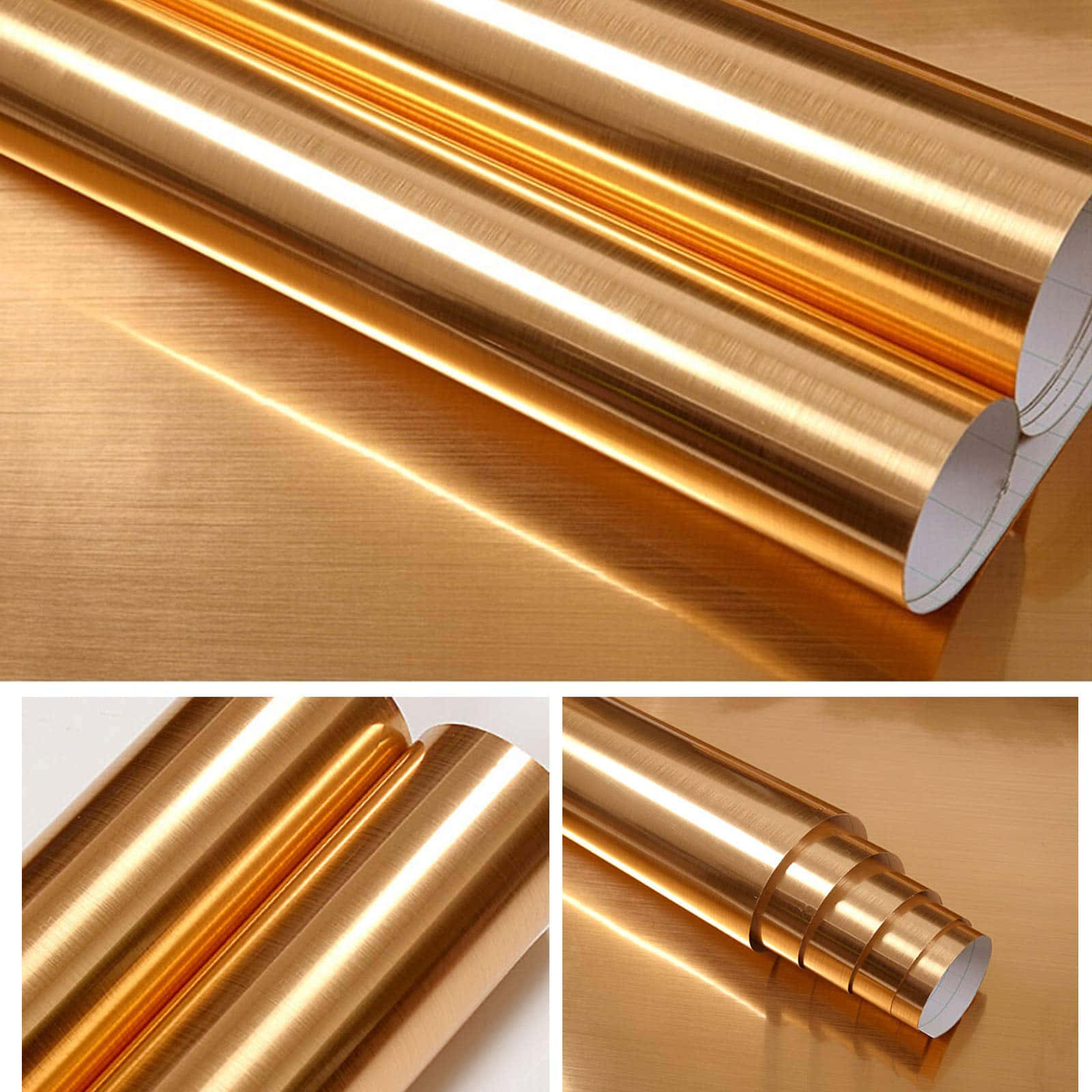 Metaalblaaie Goud Agtergrond Muurpapier