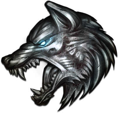 Metaalwolf-logo-ontwerp Muurpapier