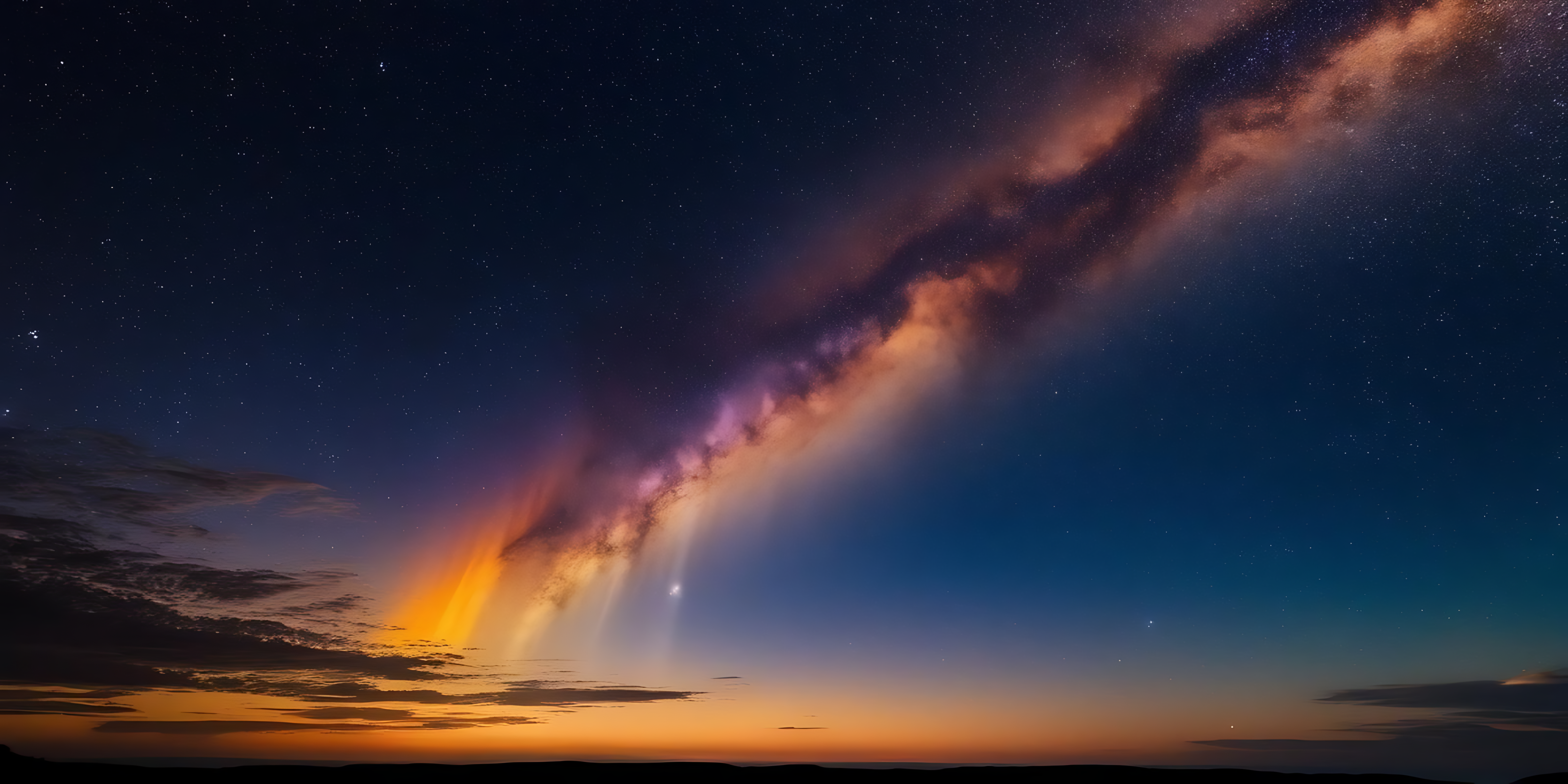 Meteor wat deur die naghemel streep Muurpapier