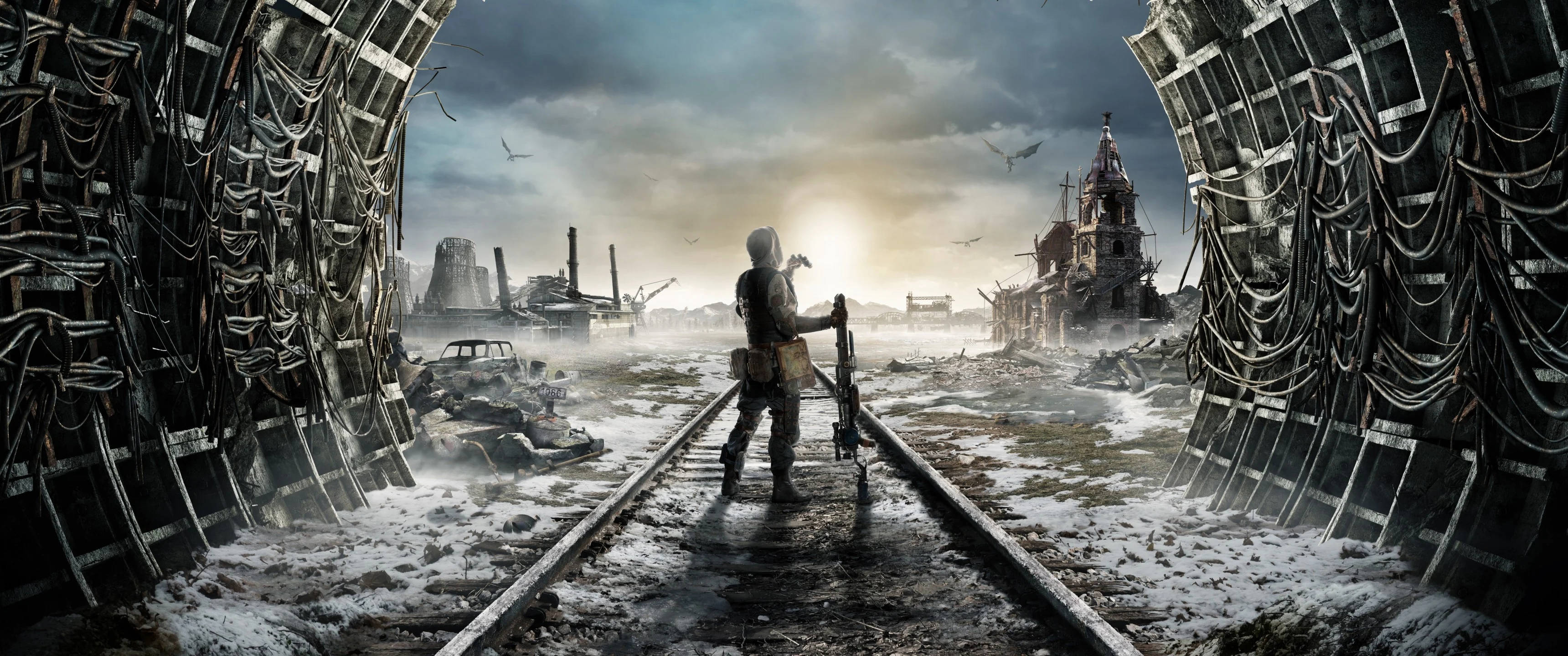 Metro Exodus Speler 3440x1440 Muurpapier