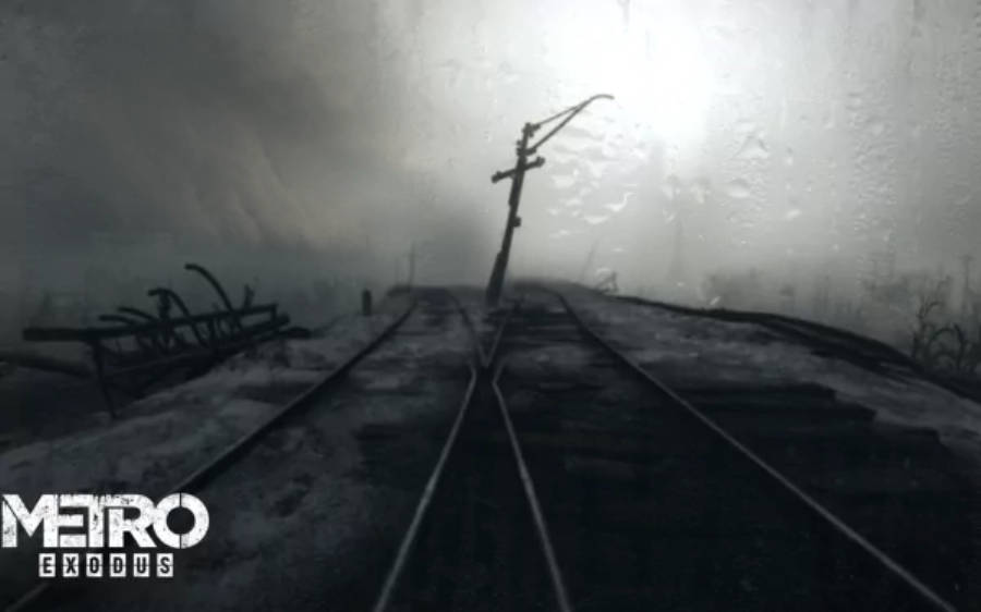 Metro Exodus Treinspore 3440x1440 Muurpapier