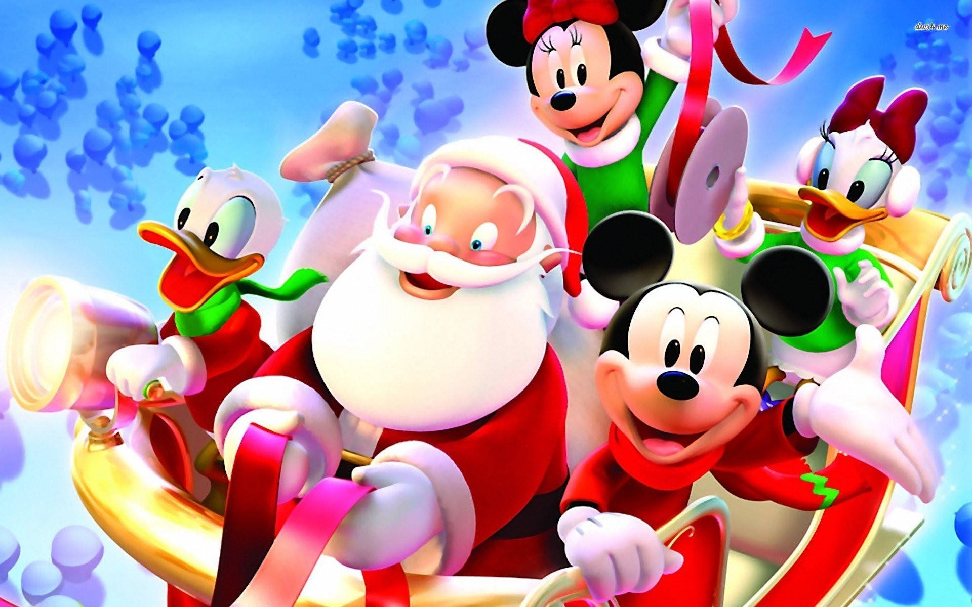 Mickey Mouse Disney Kersfees Muurpapier