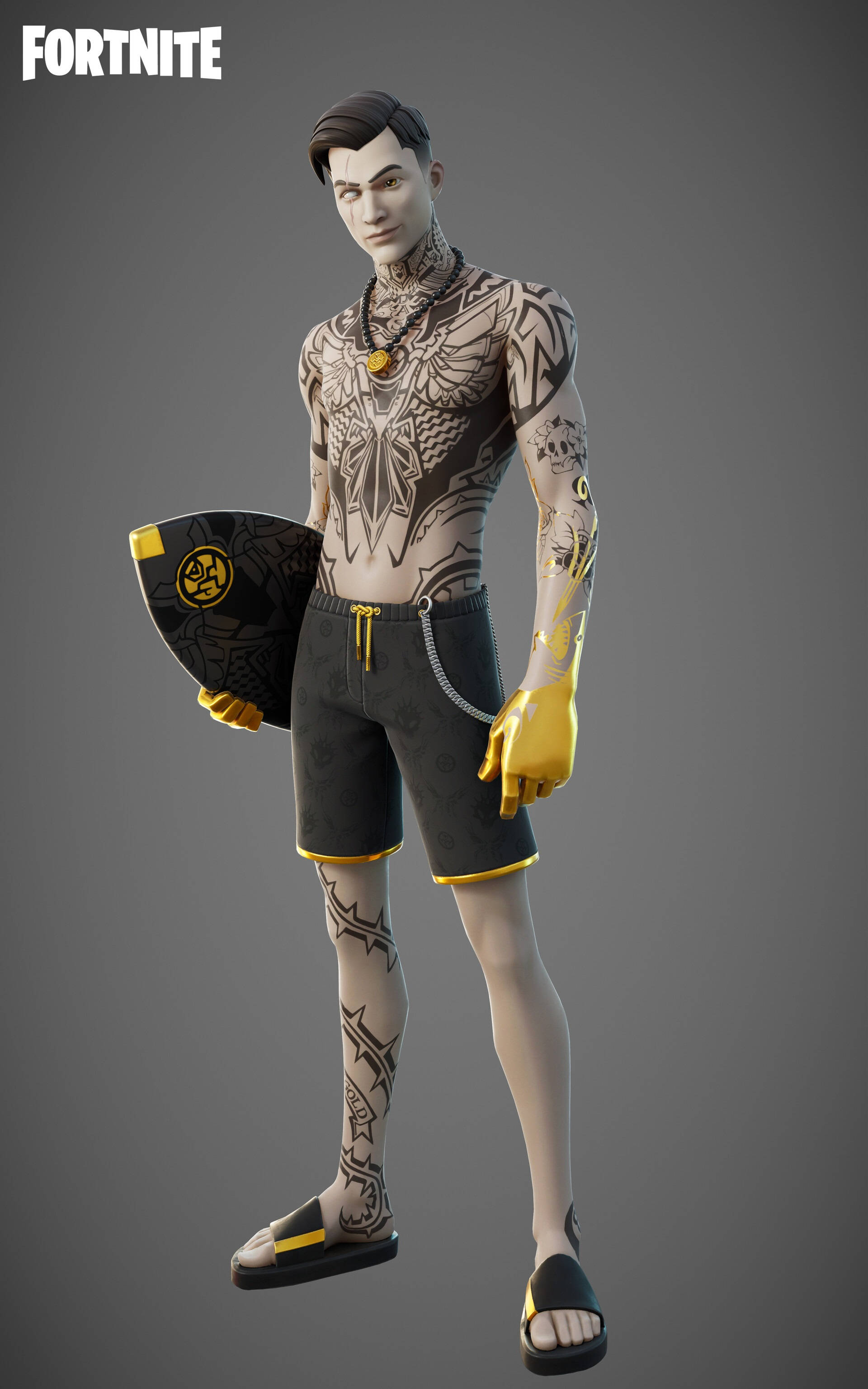 Midas Fortnite Branderplank Somer Vel Muurpapier