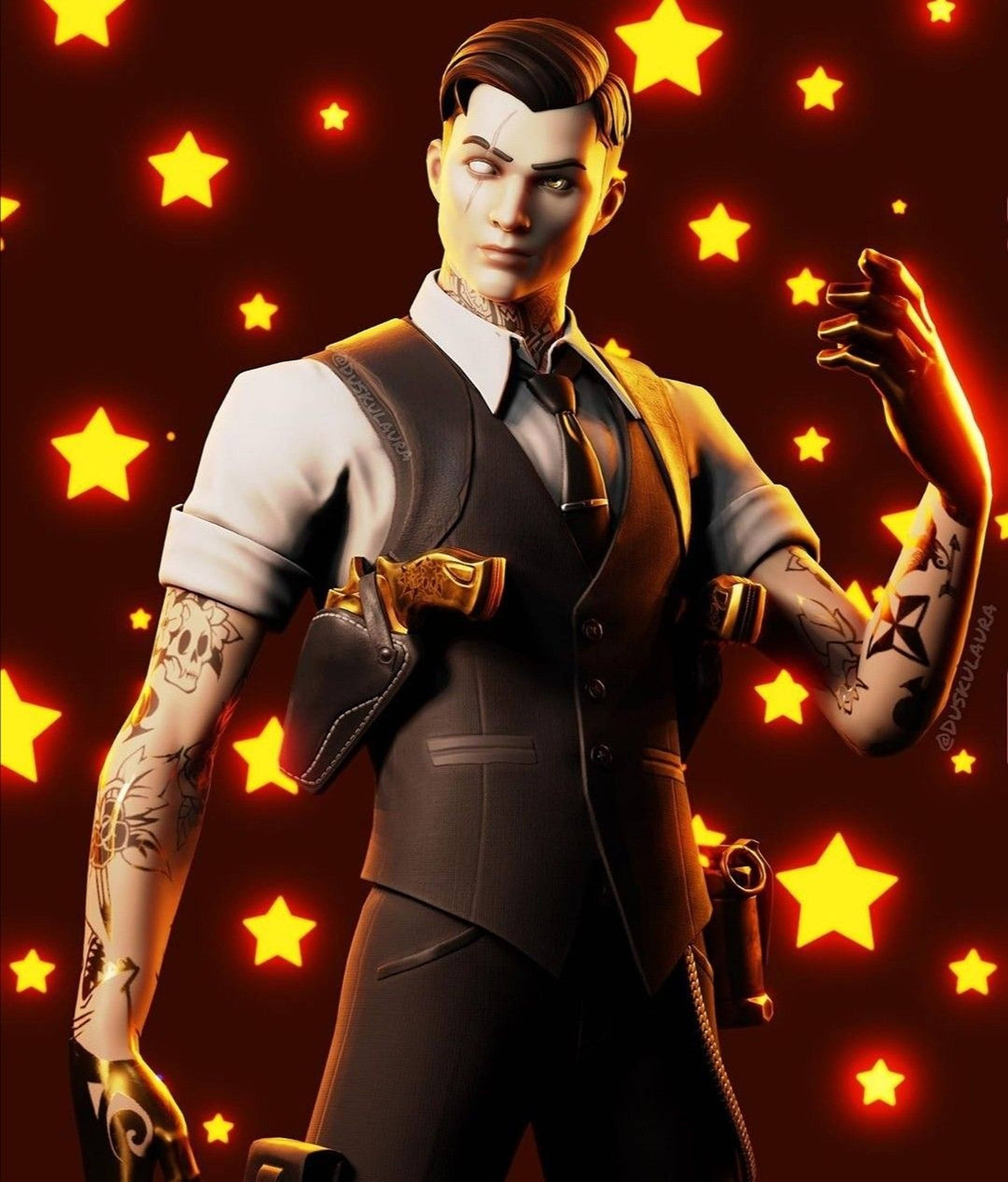 Midas Fortnite Sterre Agtergrond Muurpapier
