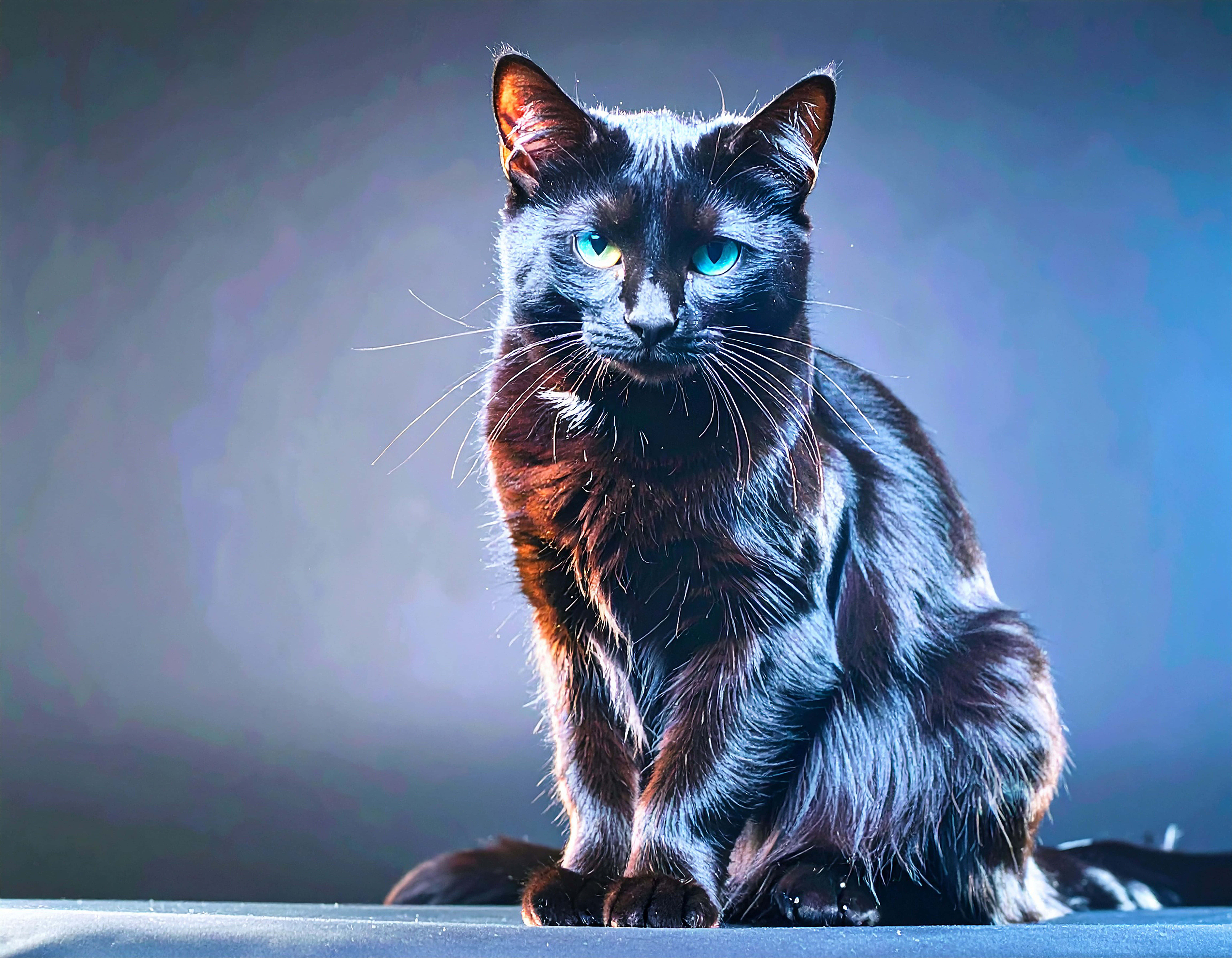 Midnag Kat Muurpapier