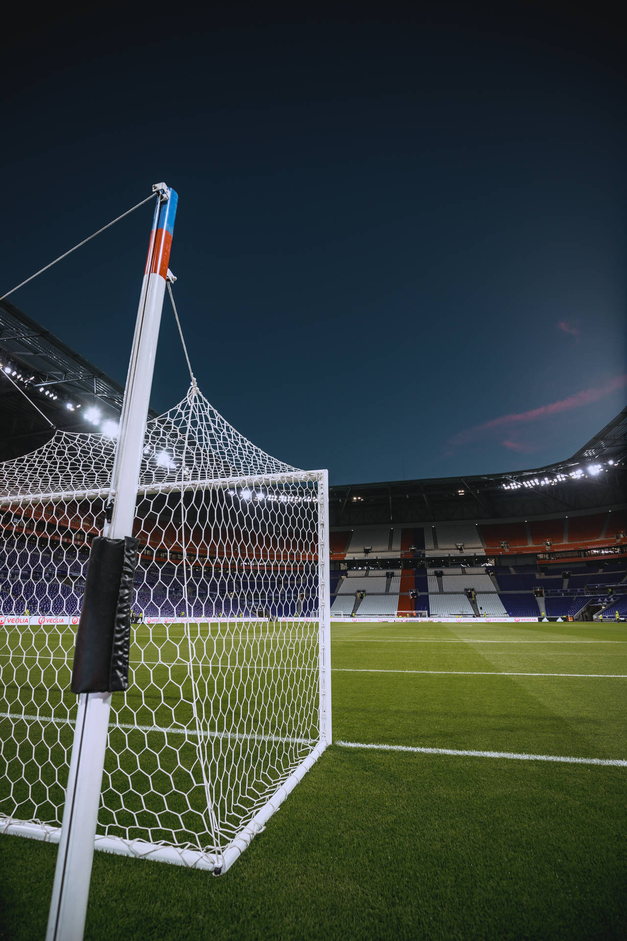 Sokkerstadion doelpale naghemel selfoon muurpapier. — Sokker GIF Muurpapier