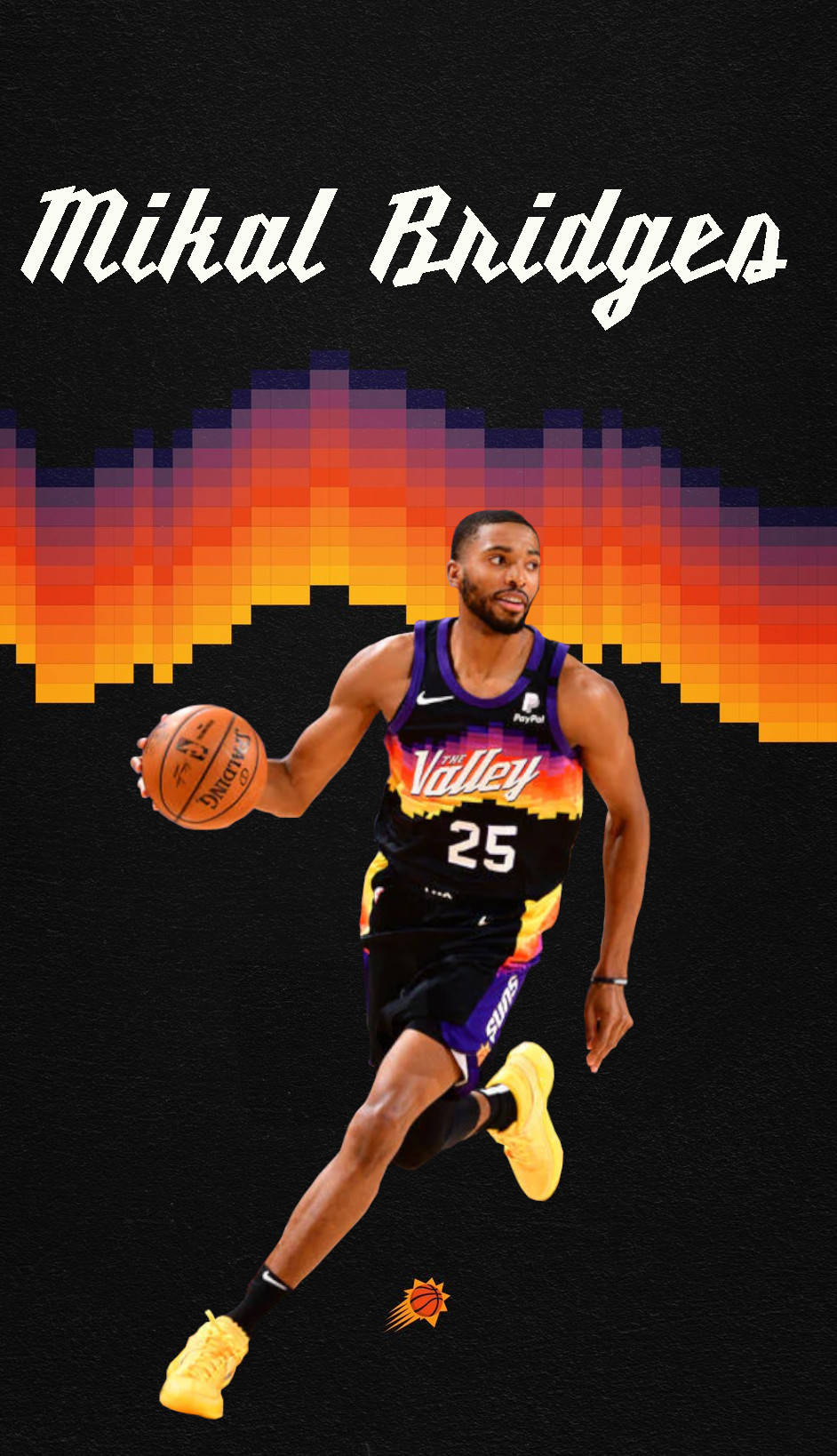 Mikal Bridges Digitale Kunswerk Muurpapier
