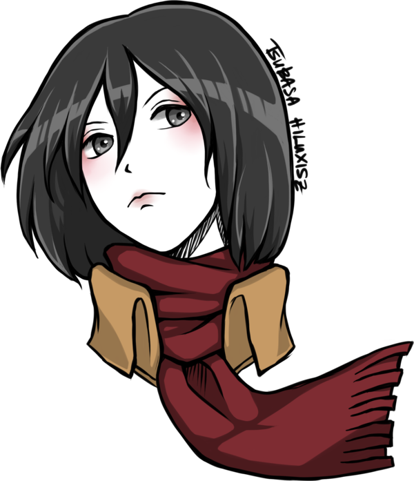 Mikasa Ackerman Anime Portret Muurpapier